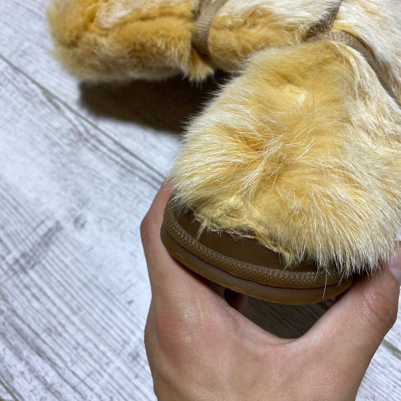 Flux Vintage Y2K Fluxa Rabbit Fur Boots Size US 7 / IT 37 - 9 Thumbnail