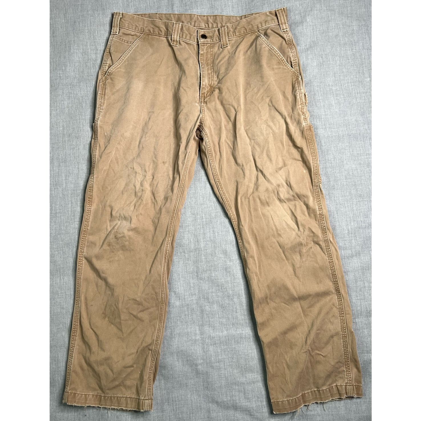 Carhartt Carhartt Relaxed Fit Tan Carpenter Work Pants 38x30 Size US 38 / EU 54 - 2 Thumbnail