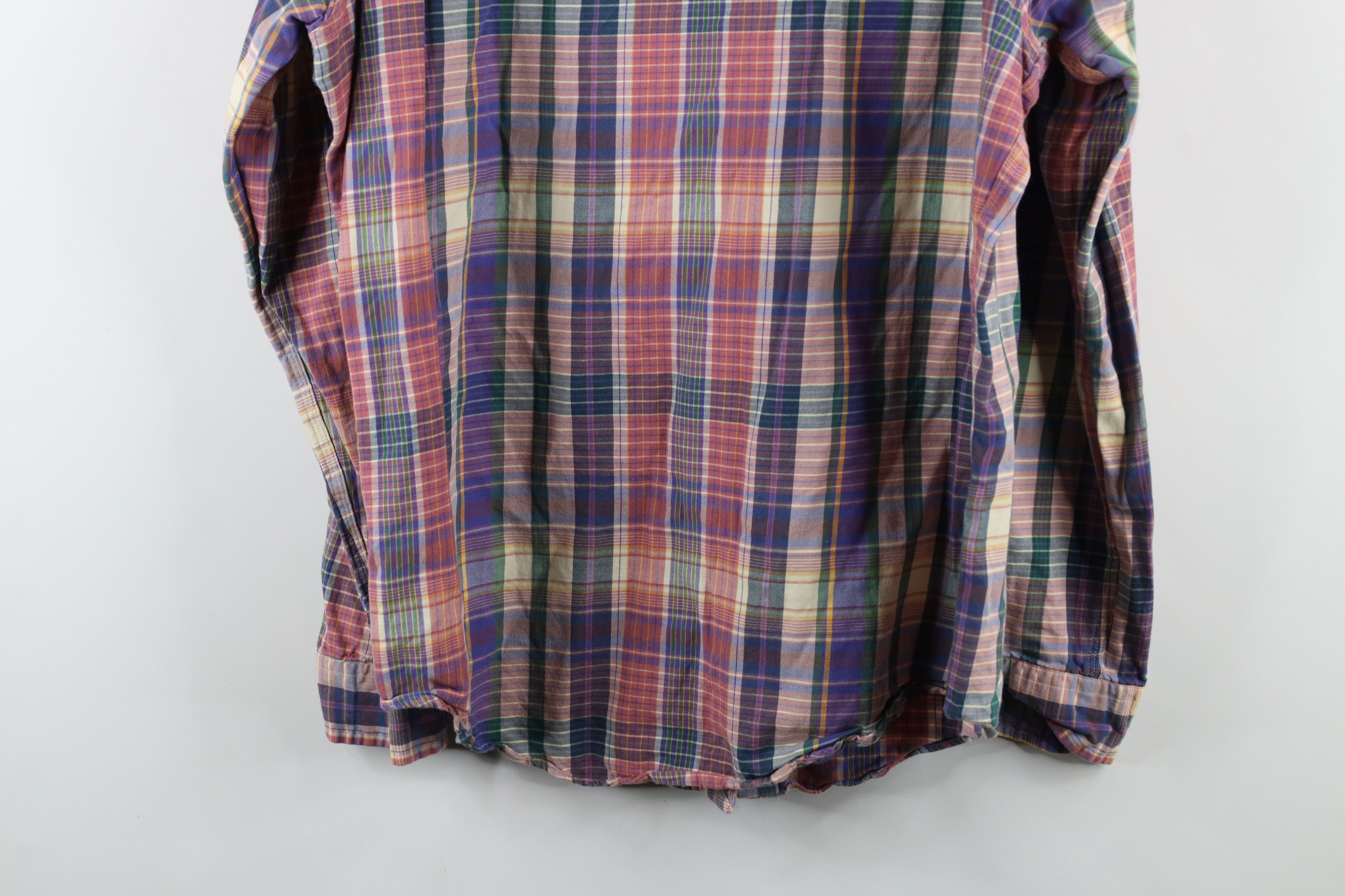 Polo Ralph Lauren Vintage 90s Ralph Lauren Madras Plaid Flannel Button Shirt Size US L / EU 52-54 / 3 - 9 Thumbnail