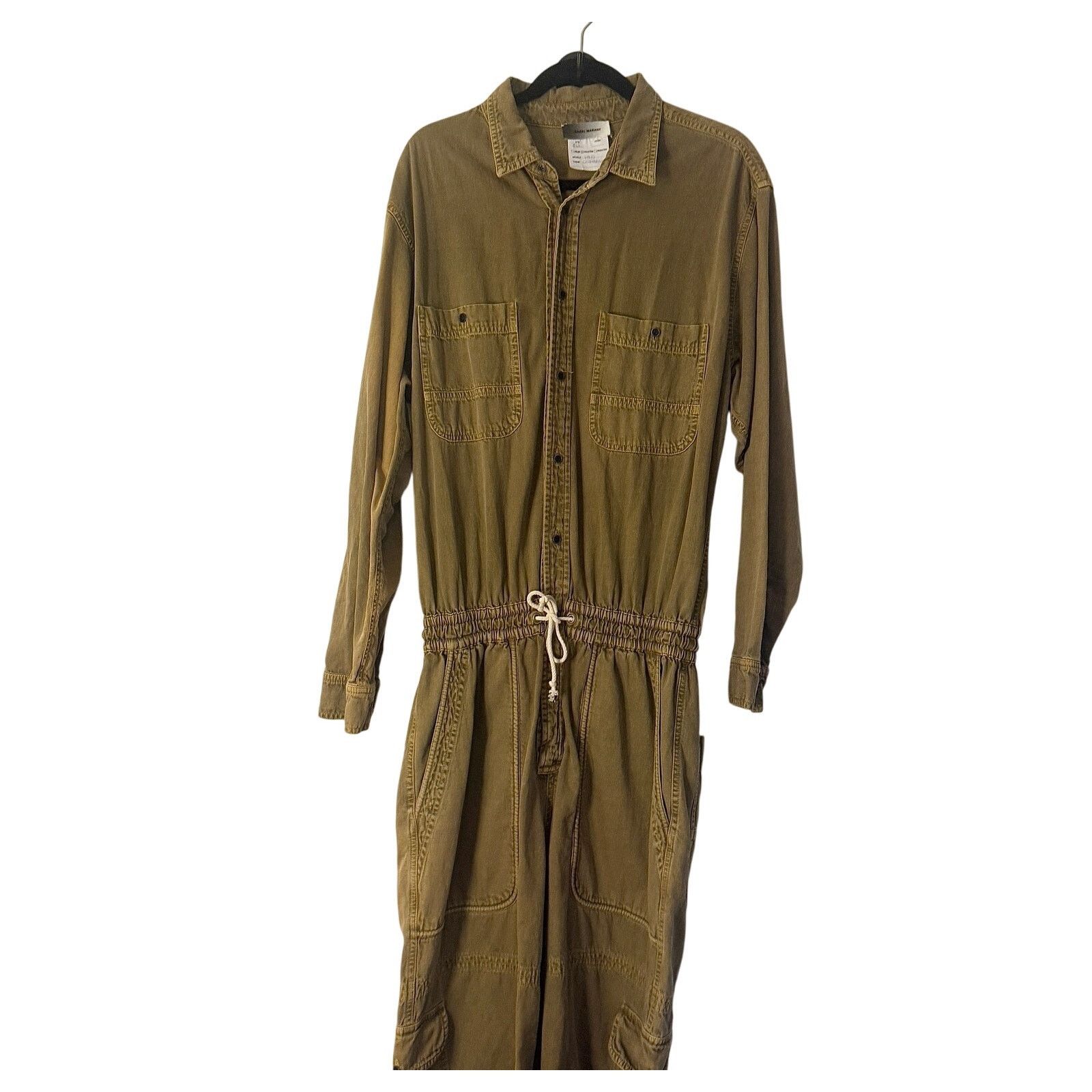Isabel Marant Isabel Marant Khaki Vyns Jumpsuit Size ONE SIZE - 1 Thumbnail