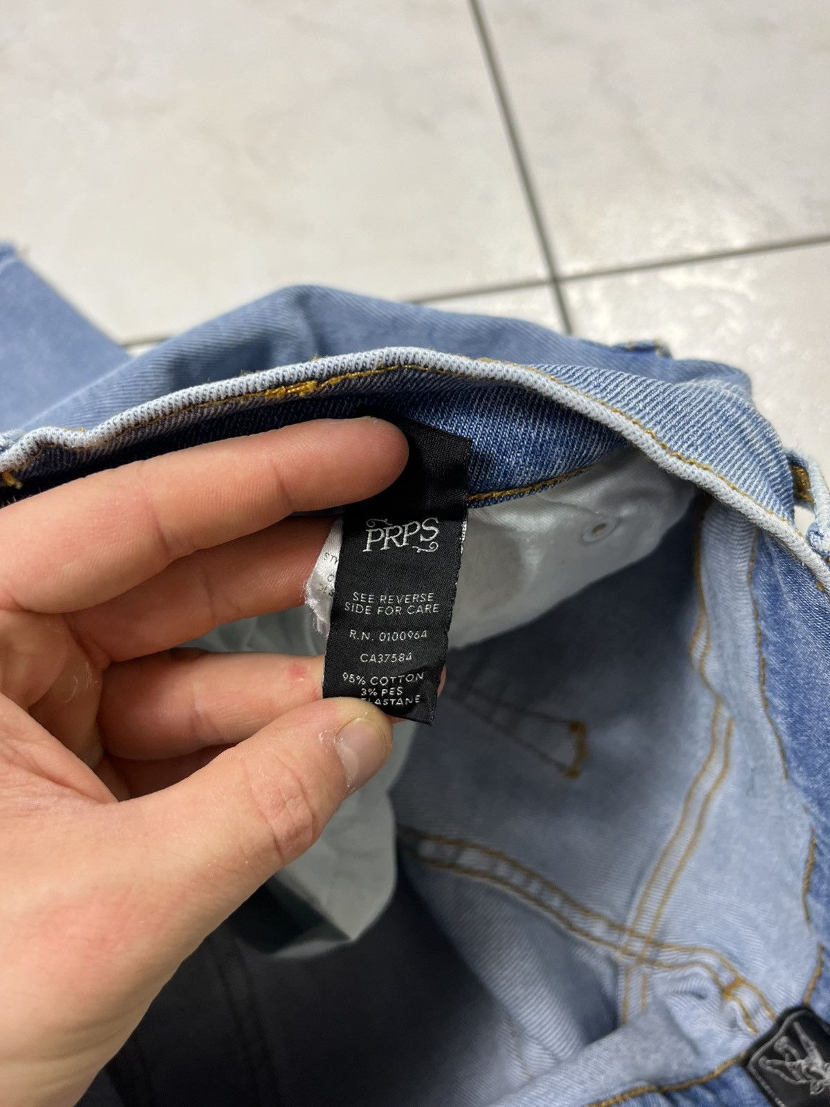Designer × Prps PRPS windsor crop skinny fit distressed denim jeans pants Size US 32 / EU 48 - 20 Thumbnail