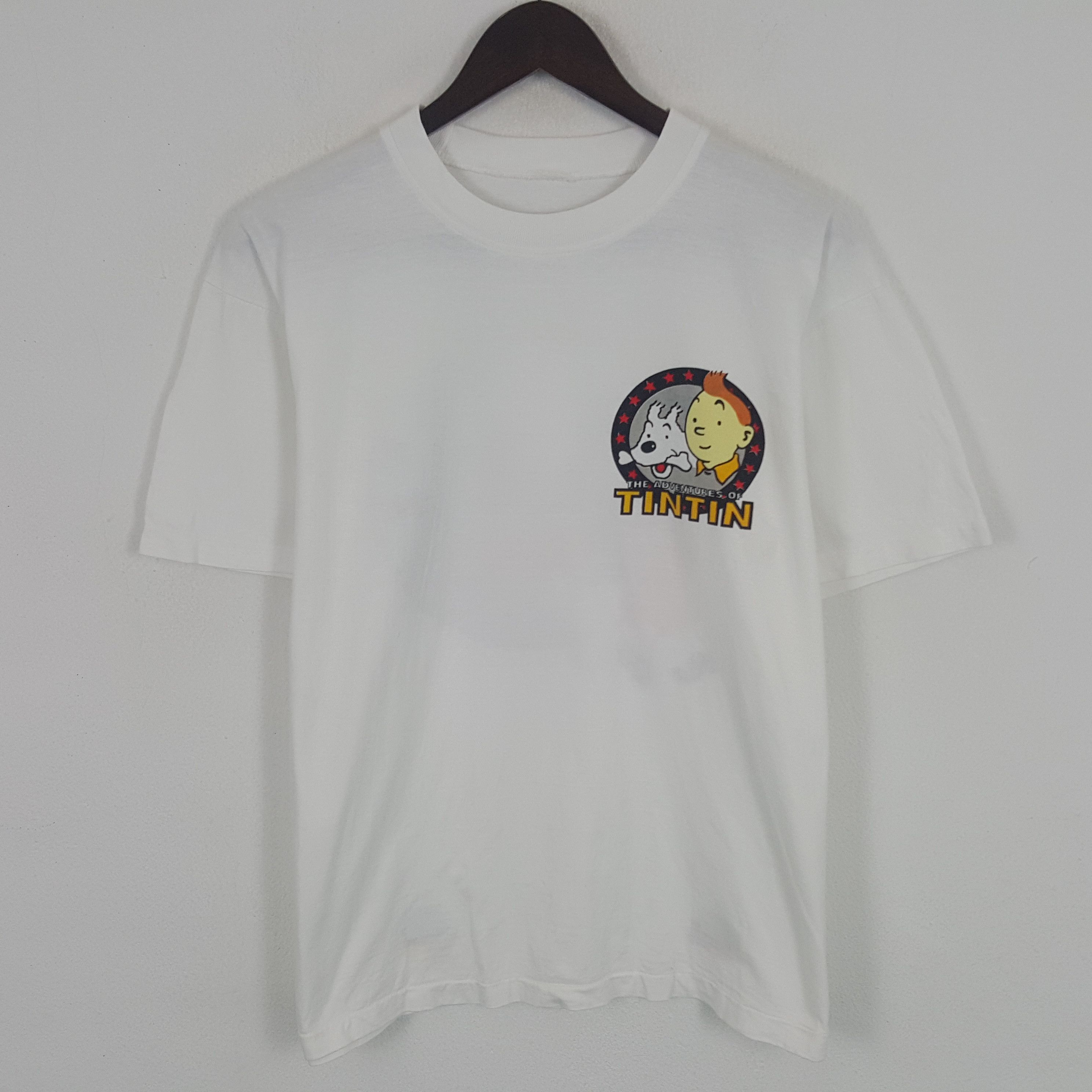 Vintage Vintage Tintin & Snowy Tshirt Size US L / EU 52-54 / 3 - 3 Thumbnail