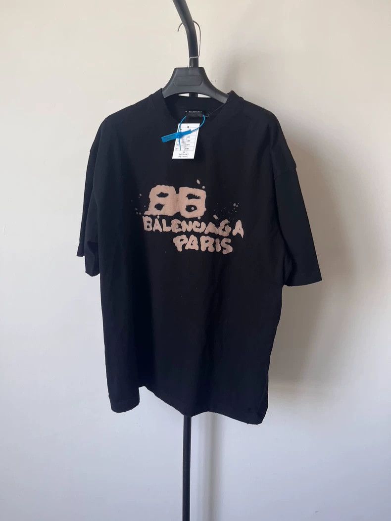 Balenciaga Balenciaga Logo Print Short Sleeve T-Shirt - dmc Size US L / EU 52-54 / 3 - 1 Thumbnail