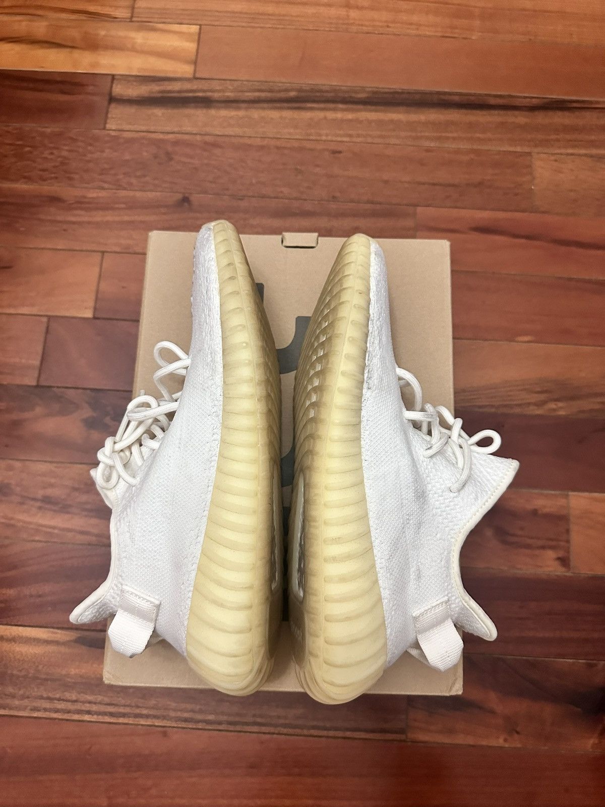 Adidas × Kanye West Yeezy Boost 350 V2 Cream Triple White Size US 9.5 / EU 42-43 - 3 Thumbnail
