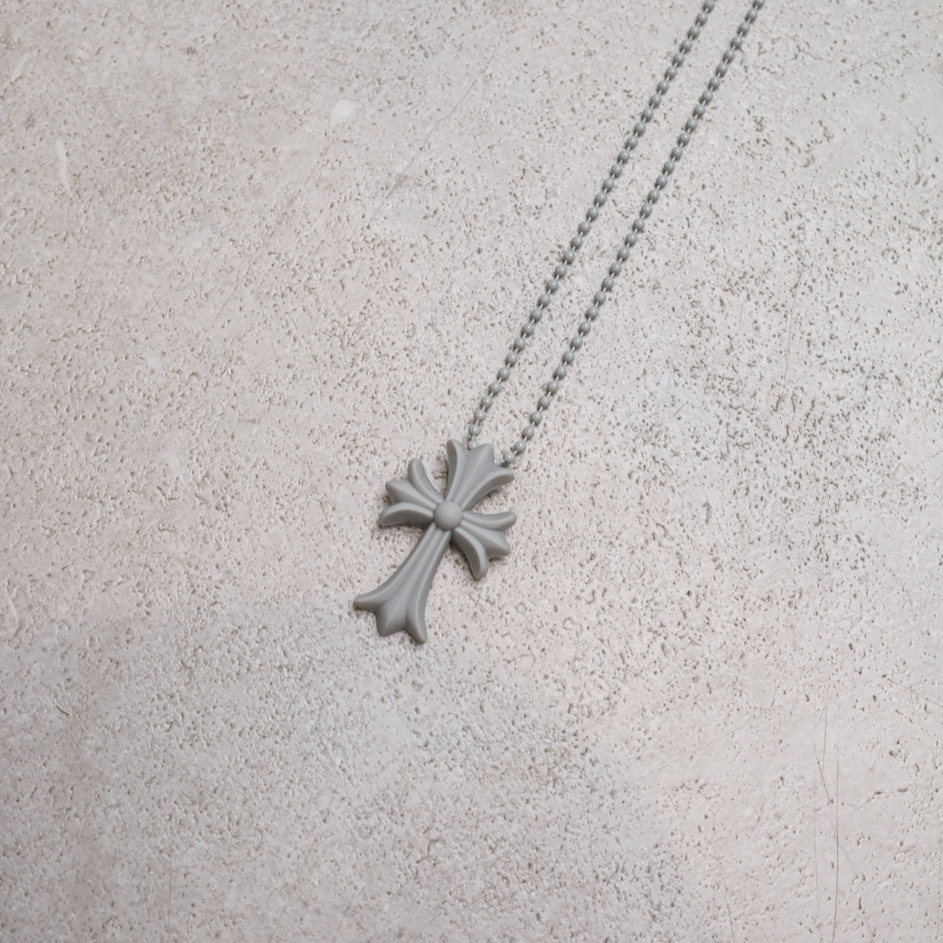 Chrome Hearts Chrome Hearts Silichrome Cross necklace grey Size ONE SIZE - 2 Thumbnail