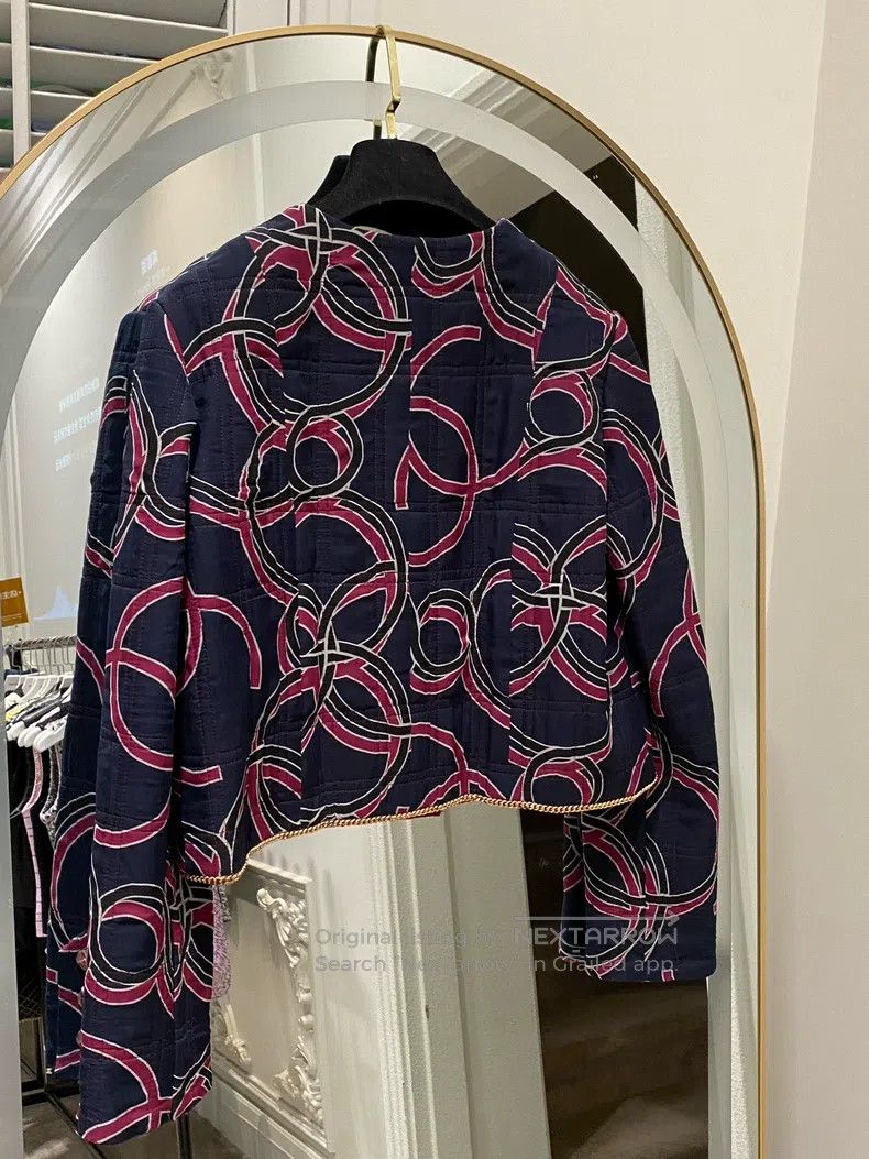 Chanel Chanel 23-year-old dark blue graffiti logo jacket Size XXS / US 00 / IT 34 - 2 Thumbnail