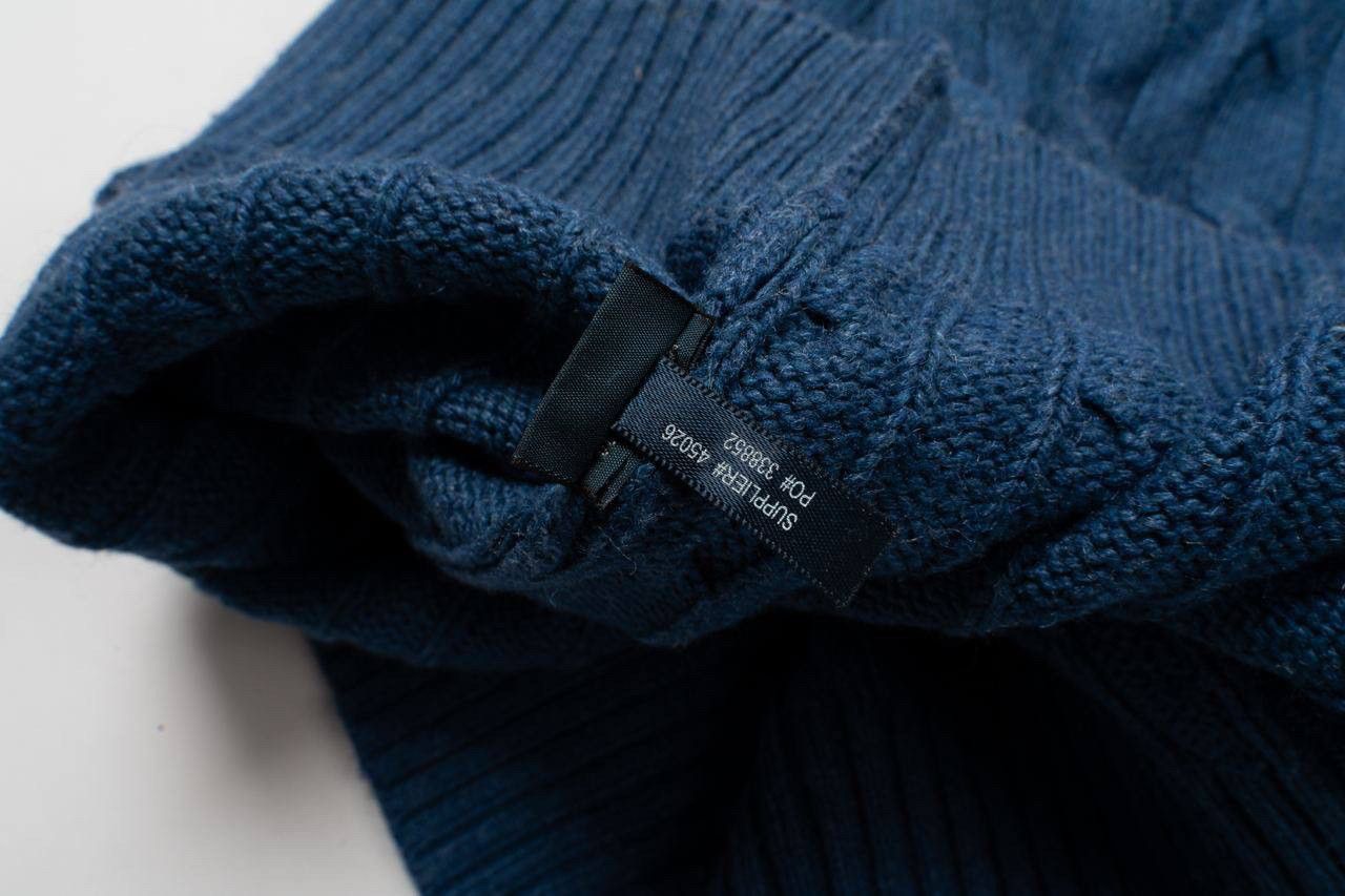 Polo Ralph Lauren 🔵 POLO RALPH LAUREN Vintage Tussah Silk Cable Knit Sweater Size US XL / EU 56 / 4 - 19 Thumbnail