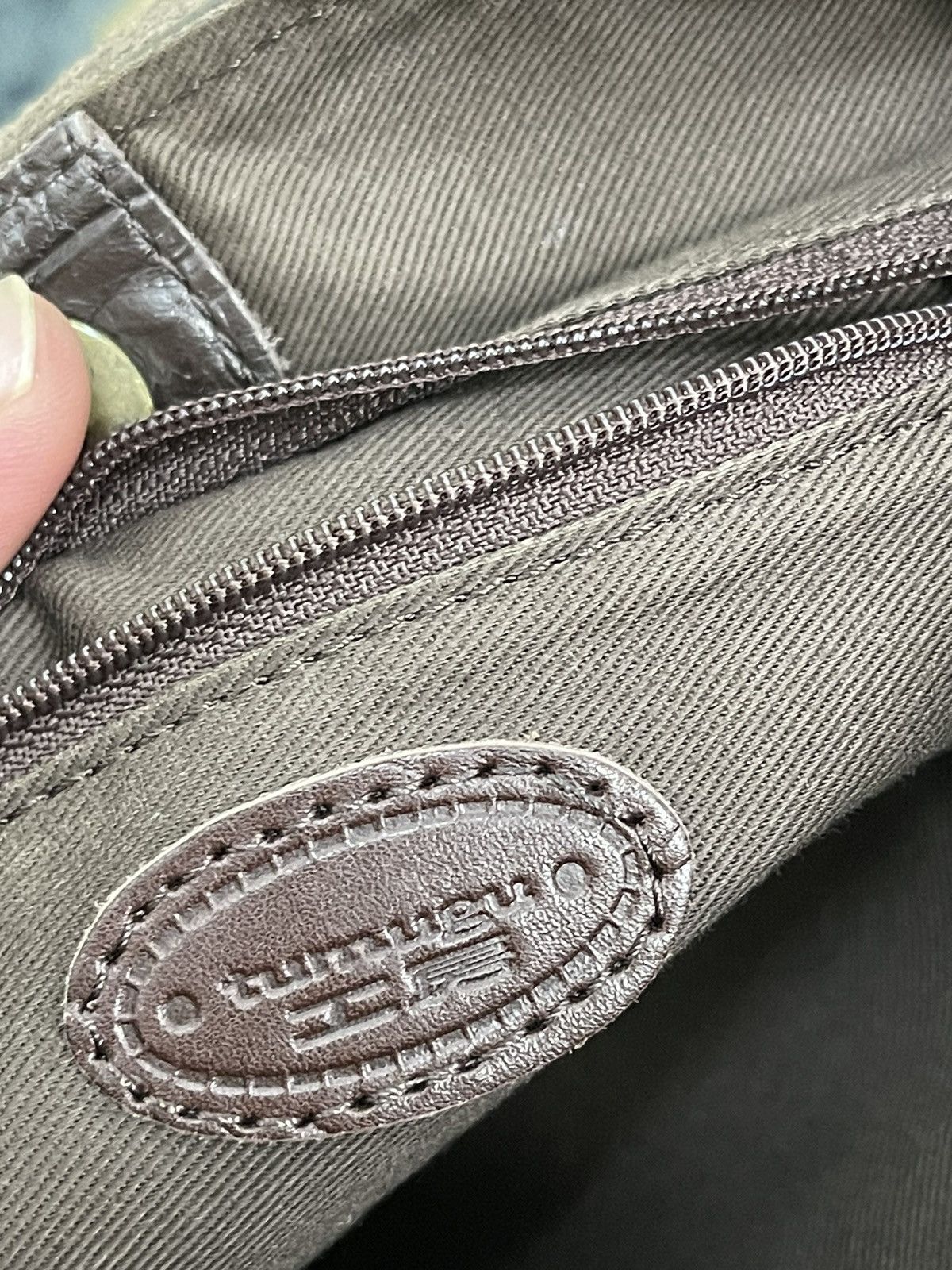 Genuine Leather Crocodile Embossed Full Leather Tumugu Cross Body Bag 3🟩 Size ONE SIZE - 19 Thumbnail