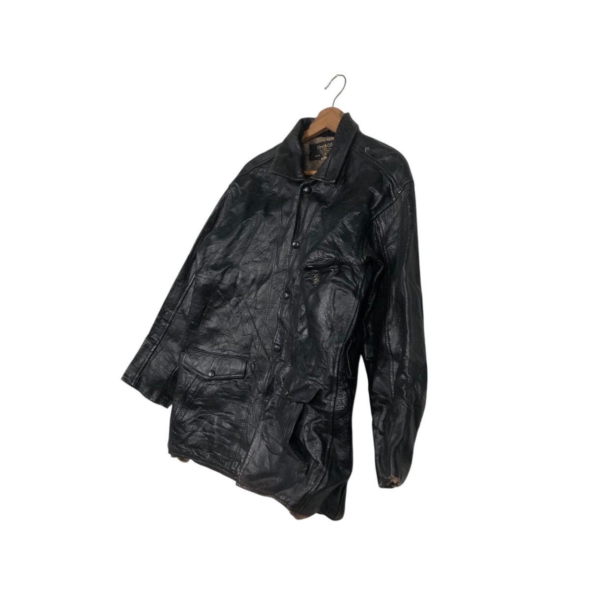 Vintage 📌Vintage Leather Jacket Blanket King City Issey Miyake Size US M / EU 48-50 / 2 - 3 Thumbnail