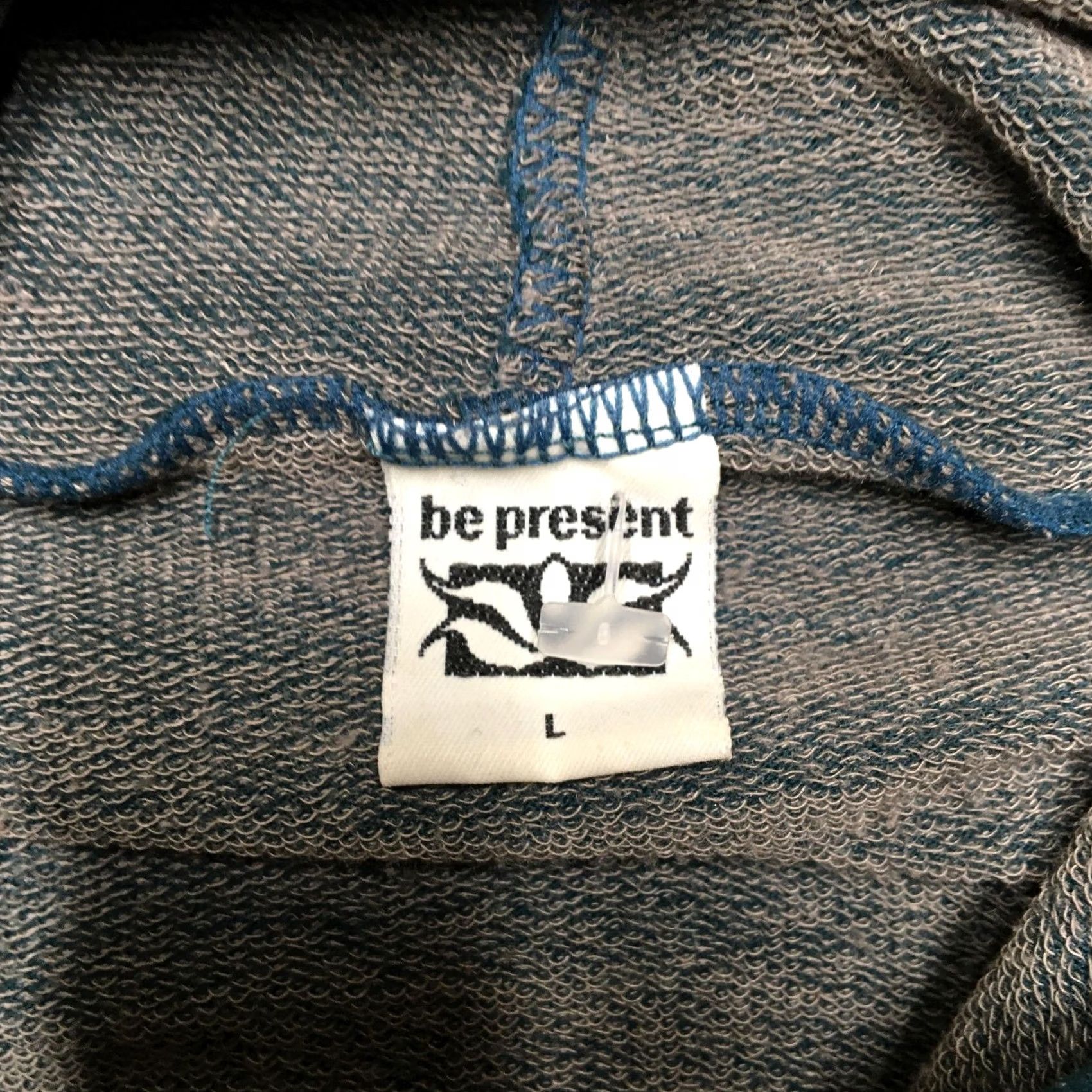 Vintage Be Present Hoodie Mens Large Green Organic Cotton Lightweight Kangaroo Pocket Size US L / EU 52-54 / 3 - 6 Thumbnail