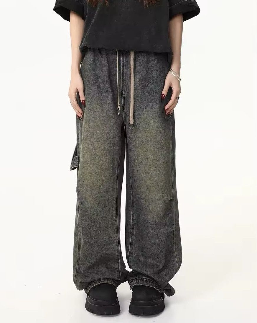 Japanese Brand × Jean Hiphop elastic waist straight leg jeans Size US 30 / EU 46 - 4 Thumbnail