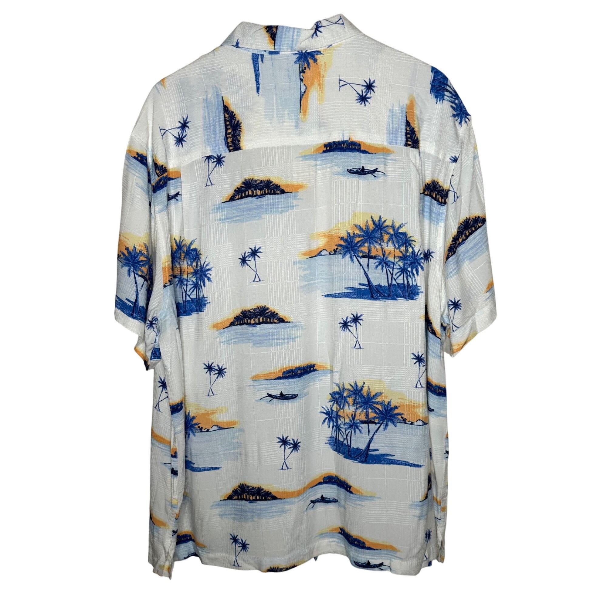 Caribbean Caribbean Camp Shirt Hawaiian Print White Sz 2XB Size US XXL / EU 58 / 5 - 2 Thumbnail