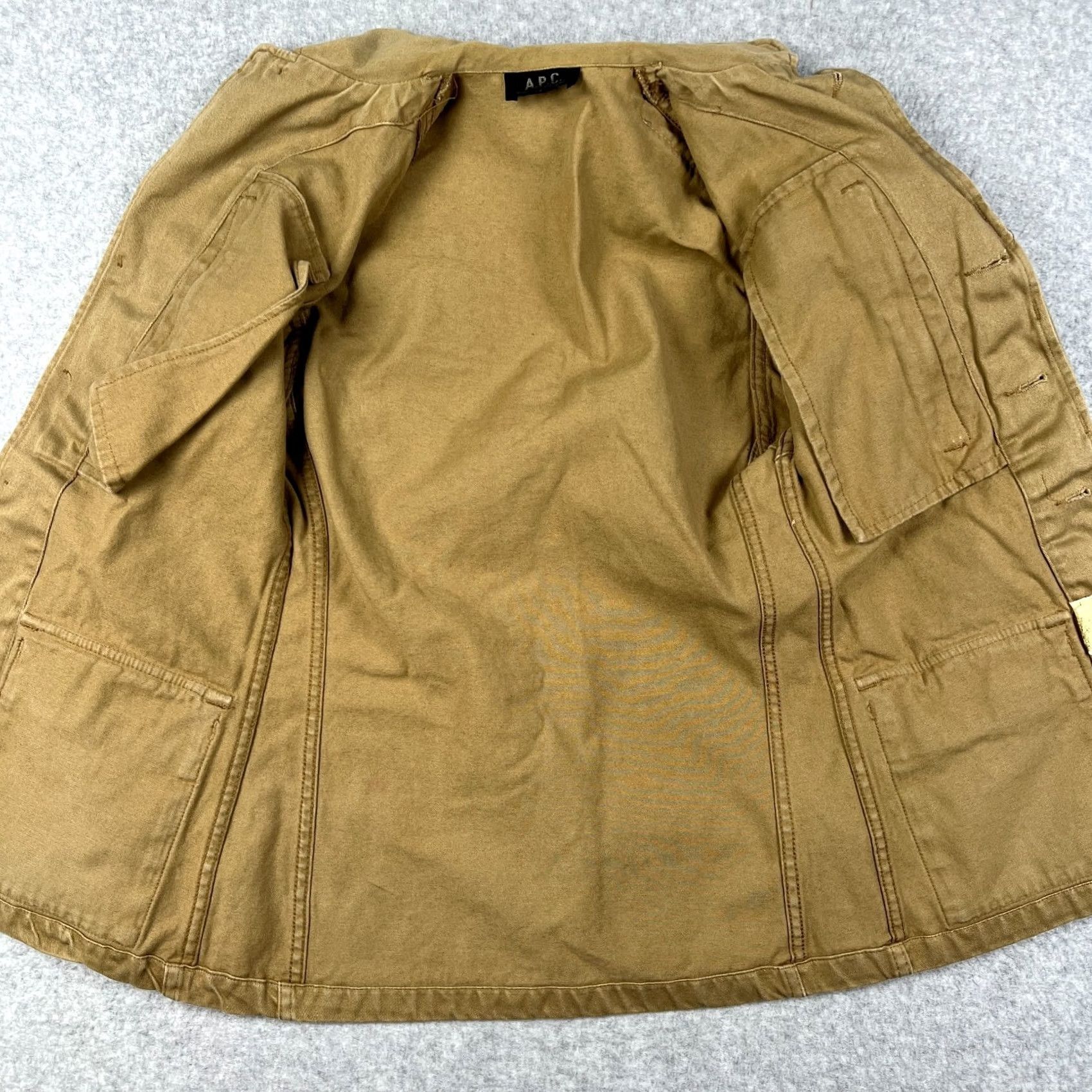 Vintage APC F2 Military Jacket Shoot Them Back XS Mens Beige Button Cotton Size US XS / EU 42 / 0 - 3 Thumbnail