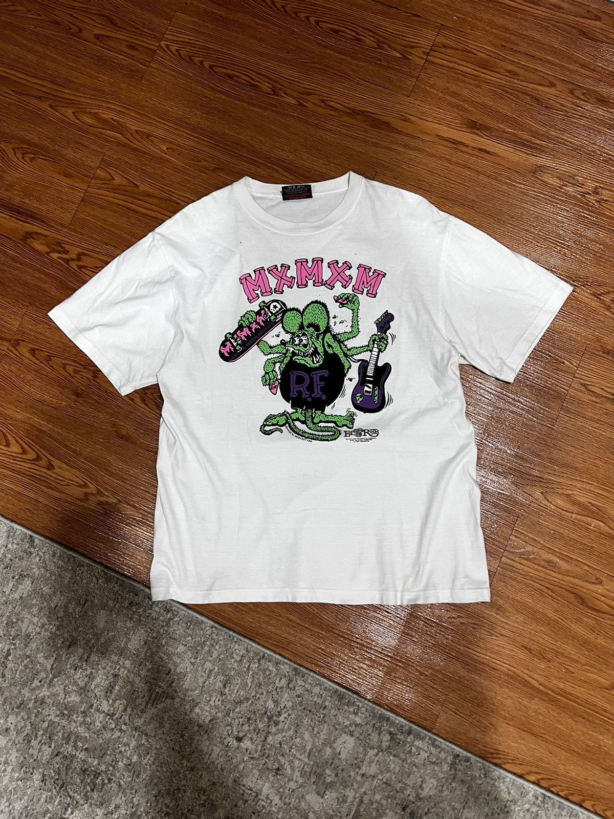 image of Rat Fink X Ed Roth Mooneyes in White, Men's (Size XL)