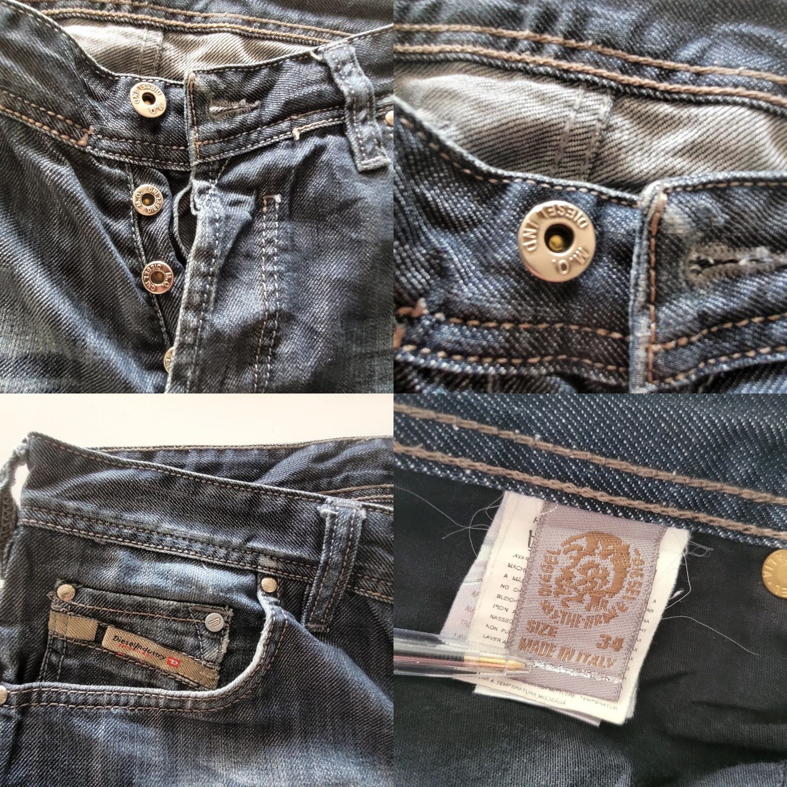 Diesel Diesel Industry Jeans - Size W34-L32 - Made In Italy - Denim Blue Jeans for Men Size US 34 / EU 50 - 10 Thumbnail