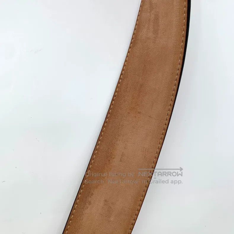 Gucci Gucci Brown logo jacquard double G smooth buckle belt Size ONE SIZE - 9 Thumbnail