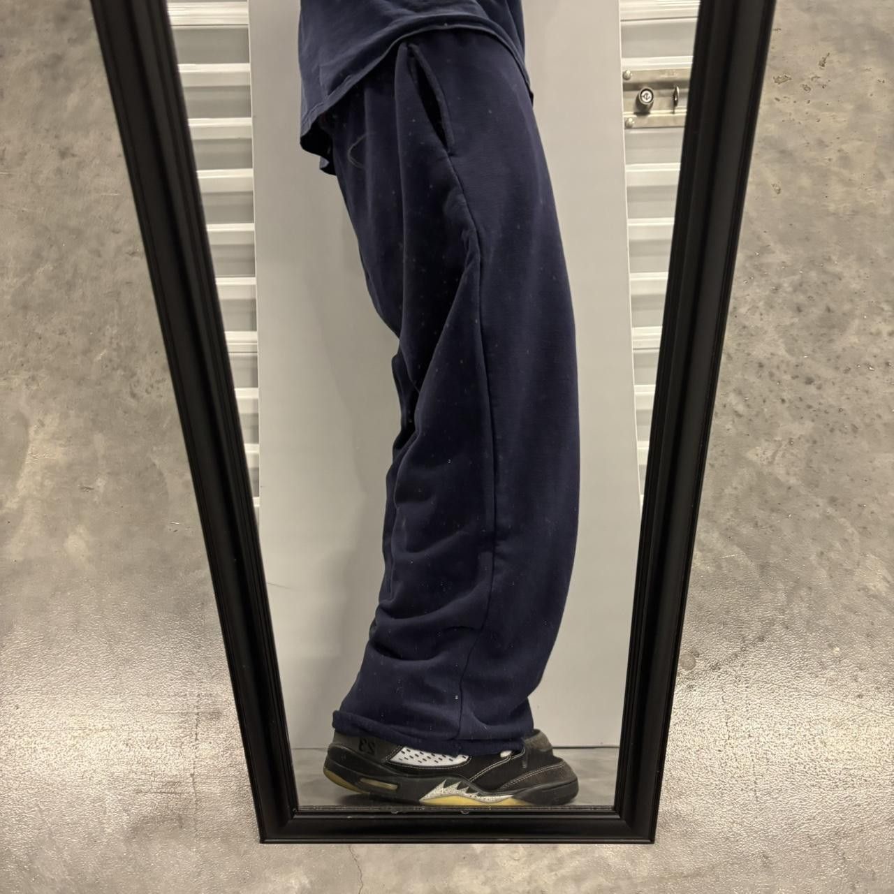 Japanese Brand × Vintage Crazy Vintage Y2K/2000s Baggy Navy Blue Skater Style Essential Sweatpants! Size US 32 / EU 48 - 2 Thumbnail