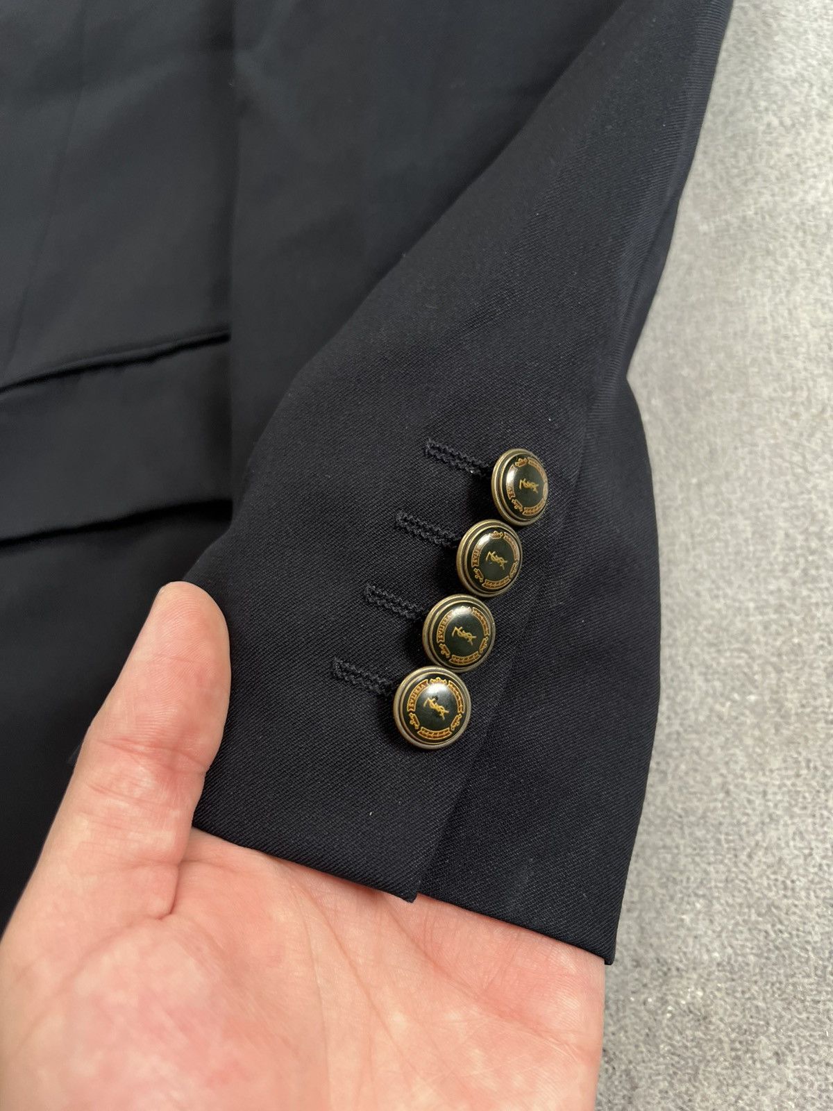 Yves Saint Laurent Yves Saint Laurent Wool Blazer Size 54R Buttons Logo Jacket Size 54R - 4 Thumbnail