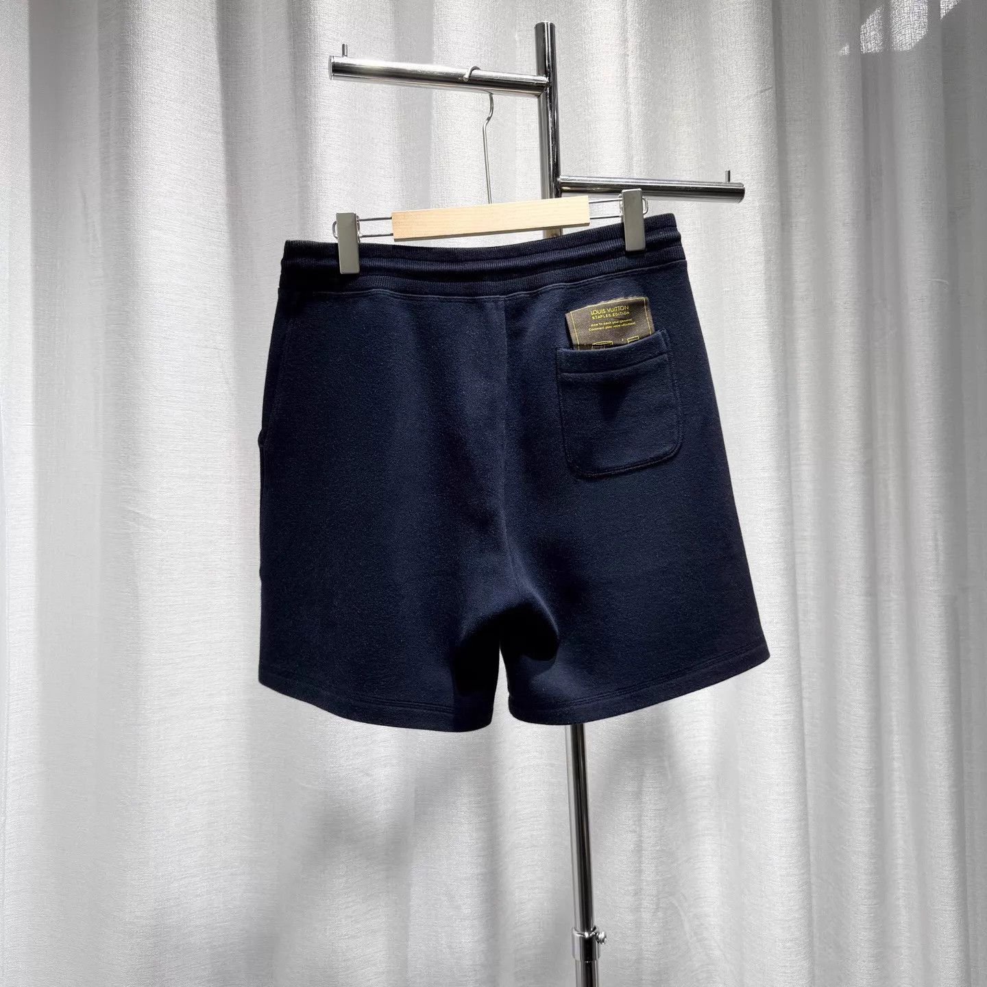 Louis Vuitton LV deep blue drawstring shorts M 98 New back pocket straight Size US 32 / EU 48 - 2 Thumbnail
