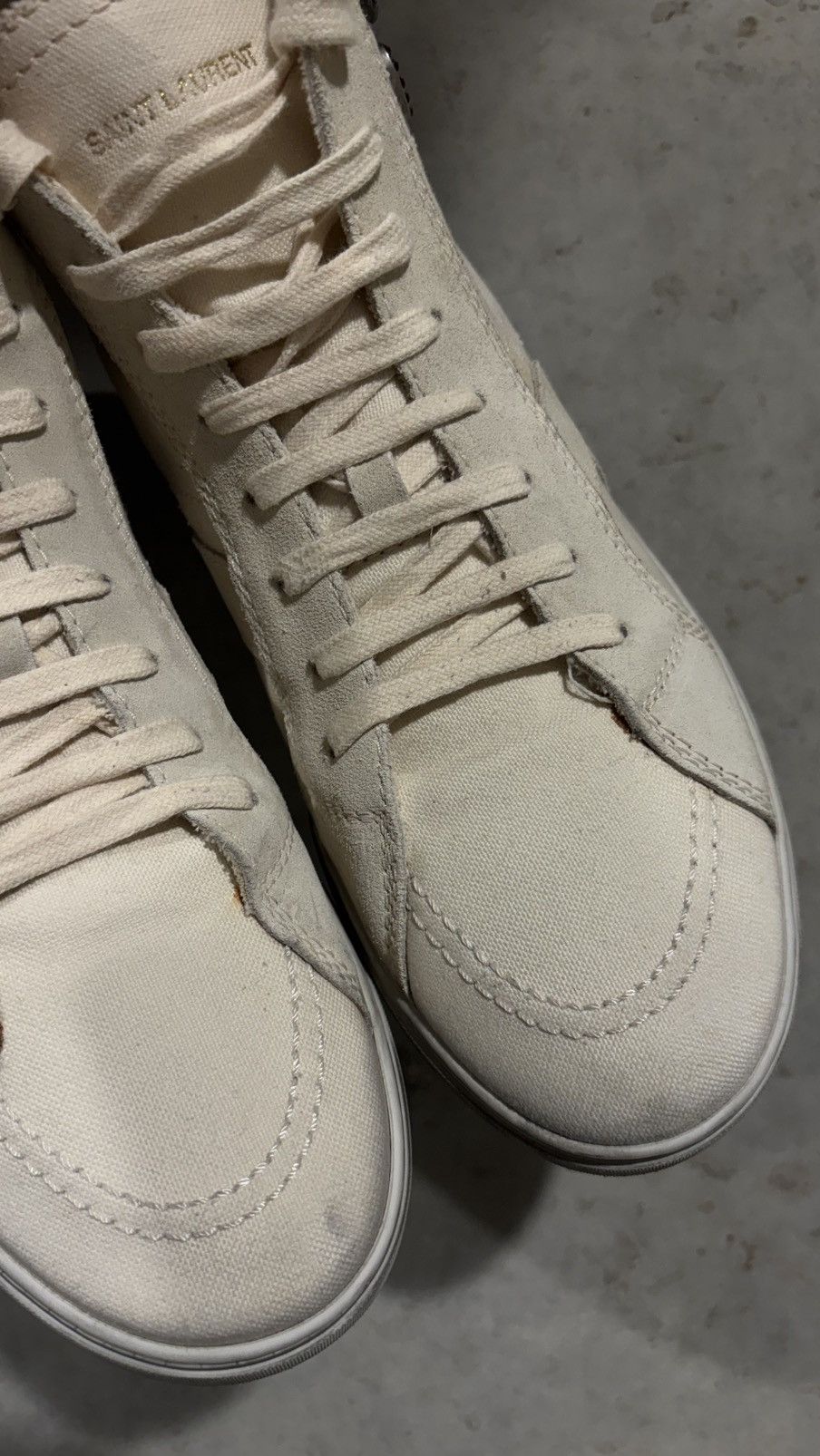 Saint Laurent Paris Saint Laurent Paris “Smoking Forever” High Top Sneaker Size US 11 / EU 44 - 14 Thumbnail