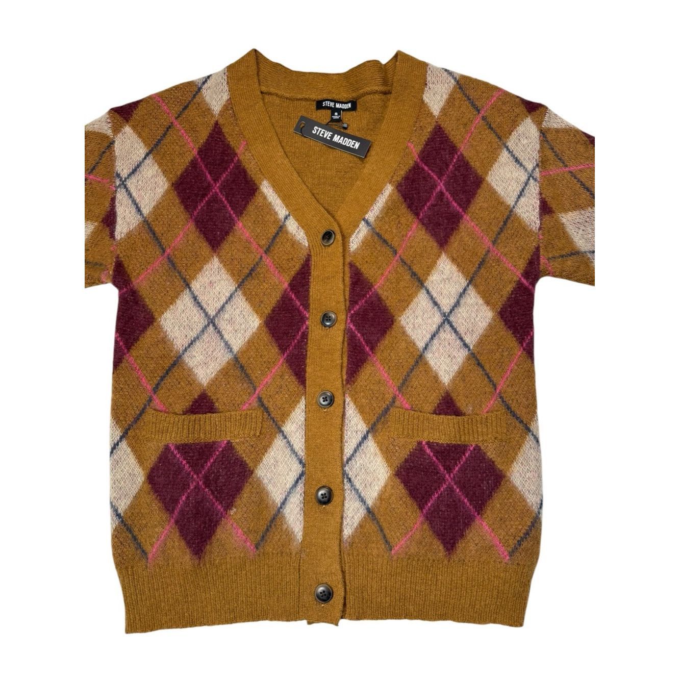 Sam Edelman NWT New $99 Steve Madden Lexie Plaid Wool Blend Cardigan Si Size S / US 4 / IT 40 - 4 Thumbnail