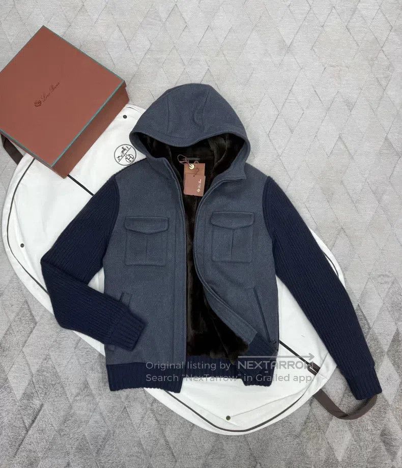 Loro Piana Loro Piana Cashmere fleece patched bomber jacket Size US L / EU 52-54 / 3 - 1 Thumbnail