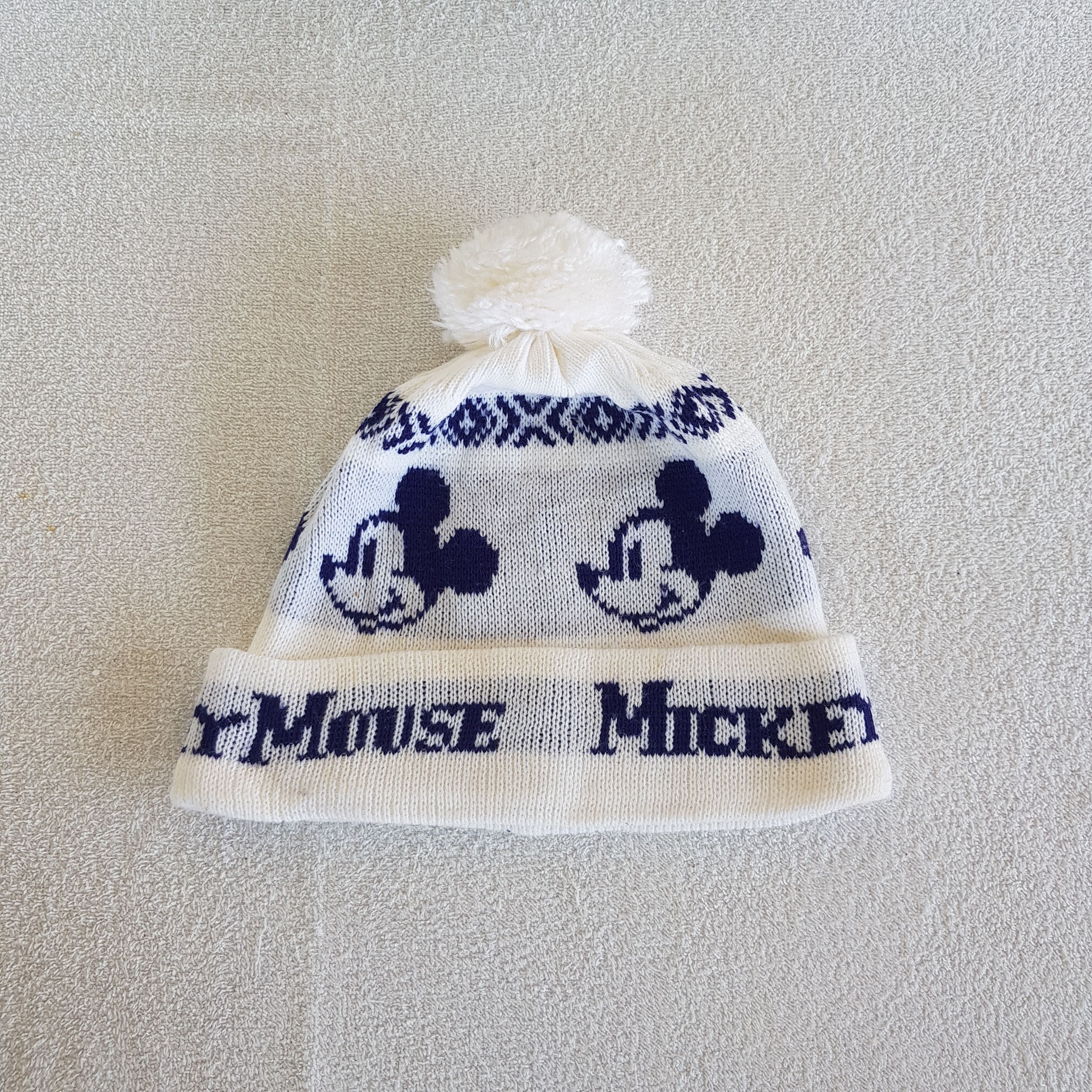 Mickey Mouse Vintage 80s Mickey Mouse Beanie Disney Cartoon Snow Caps Hat Size ONE SIZE - 5 Thumbnail