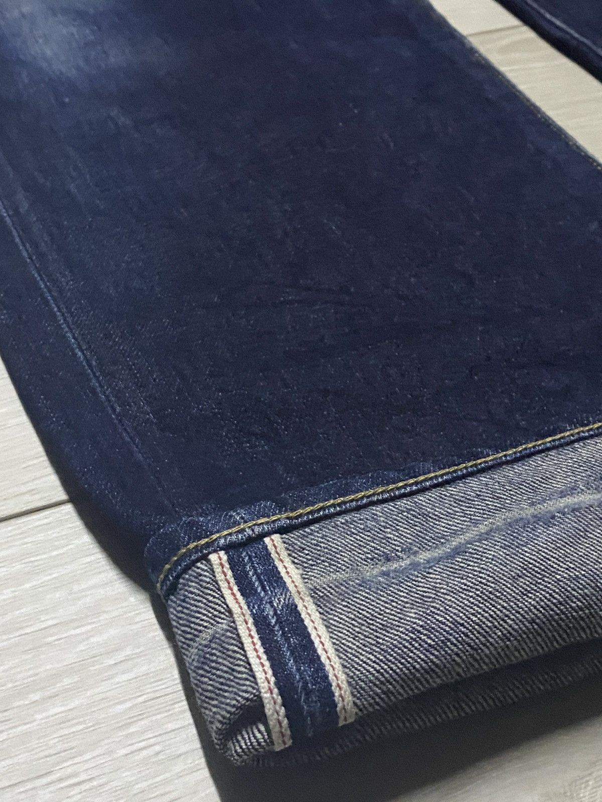 Undercover × Uniqlo Uniqlo Selvedge Blue Whisker Fade Wash Distressed Jeans Size US 37 - 10 Thumbnail