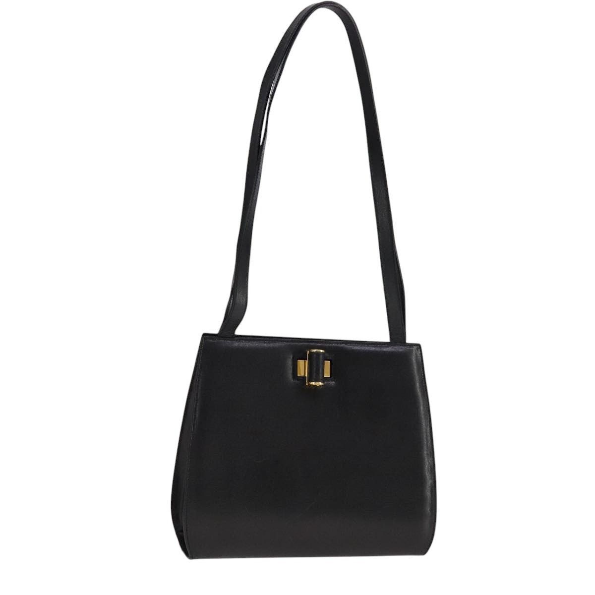 Salvatore Ferragamo Salvatore Ferragamo Shoulder Bag Leather Black Gold Size ONE SIZE - 1 Thumbnail