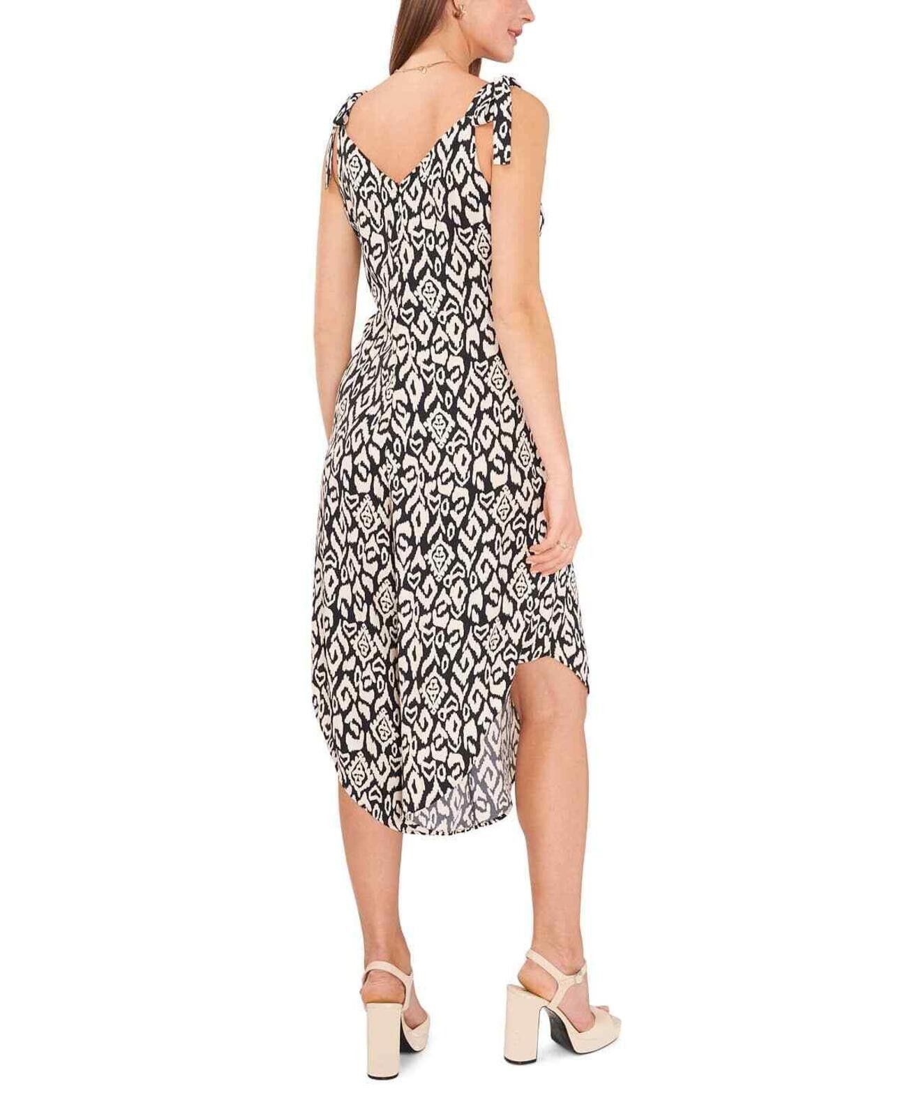 Vince Camuto Vince Camuto Black White Printed Tie Sleeveless Jumpsuit Size 28" / US 6 / IT 42 - 2 Thumbnail