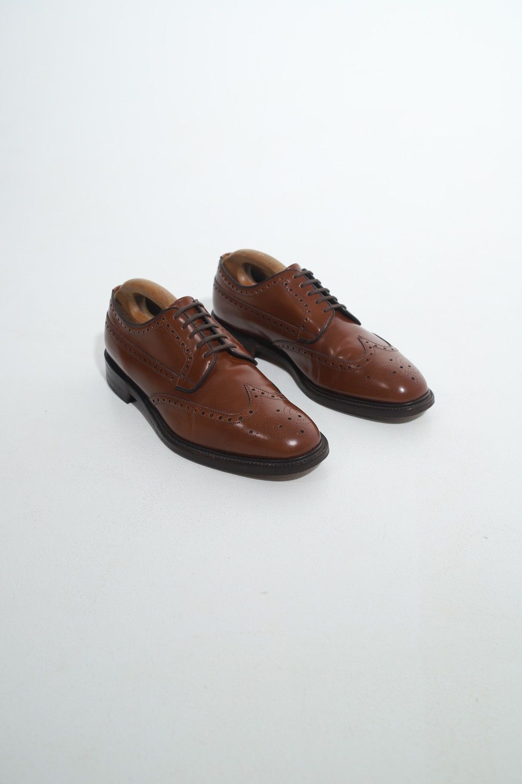 Loake LOAKE Brogues Leather Shoes Made in England Brown Men’s Size US 12 / EU 45 - 2 Thumbnail