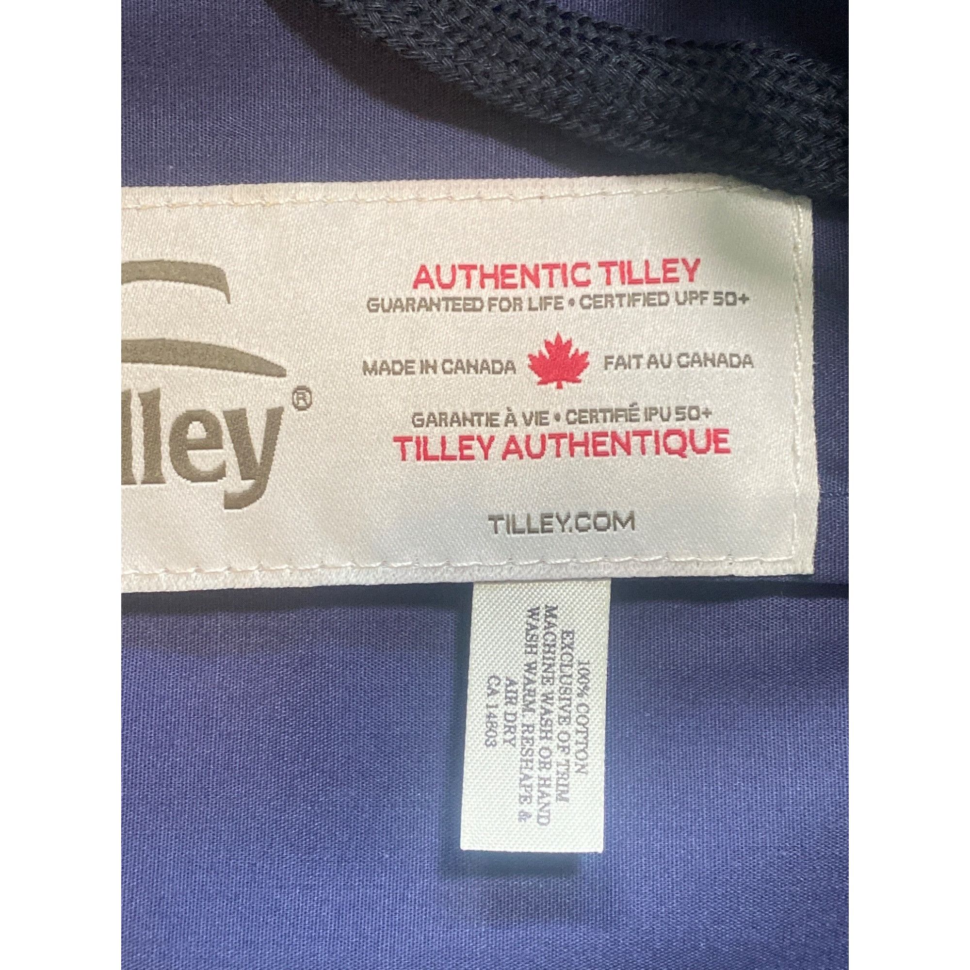 Tilley NWT Tilley T3 Cotton Duck Hat, Snap up Navy 71/2 60cm Large Size ONE SIZE - 11 Thumbnail