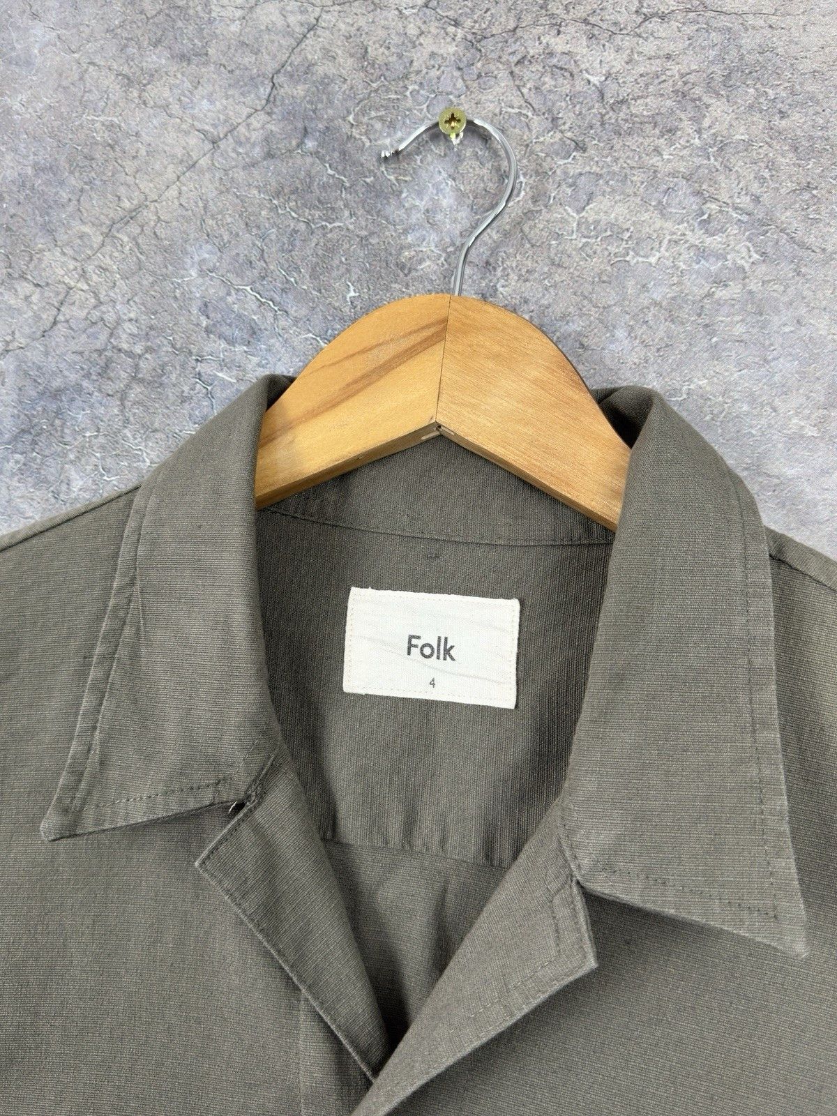 Folk Folk Military Pockets Khaki Ripstop Overshirt Size 4 Size US L / EU 52-54 / 3 - 5 Thumbnail