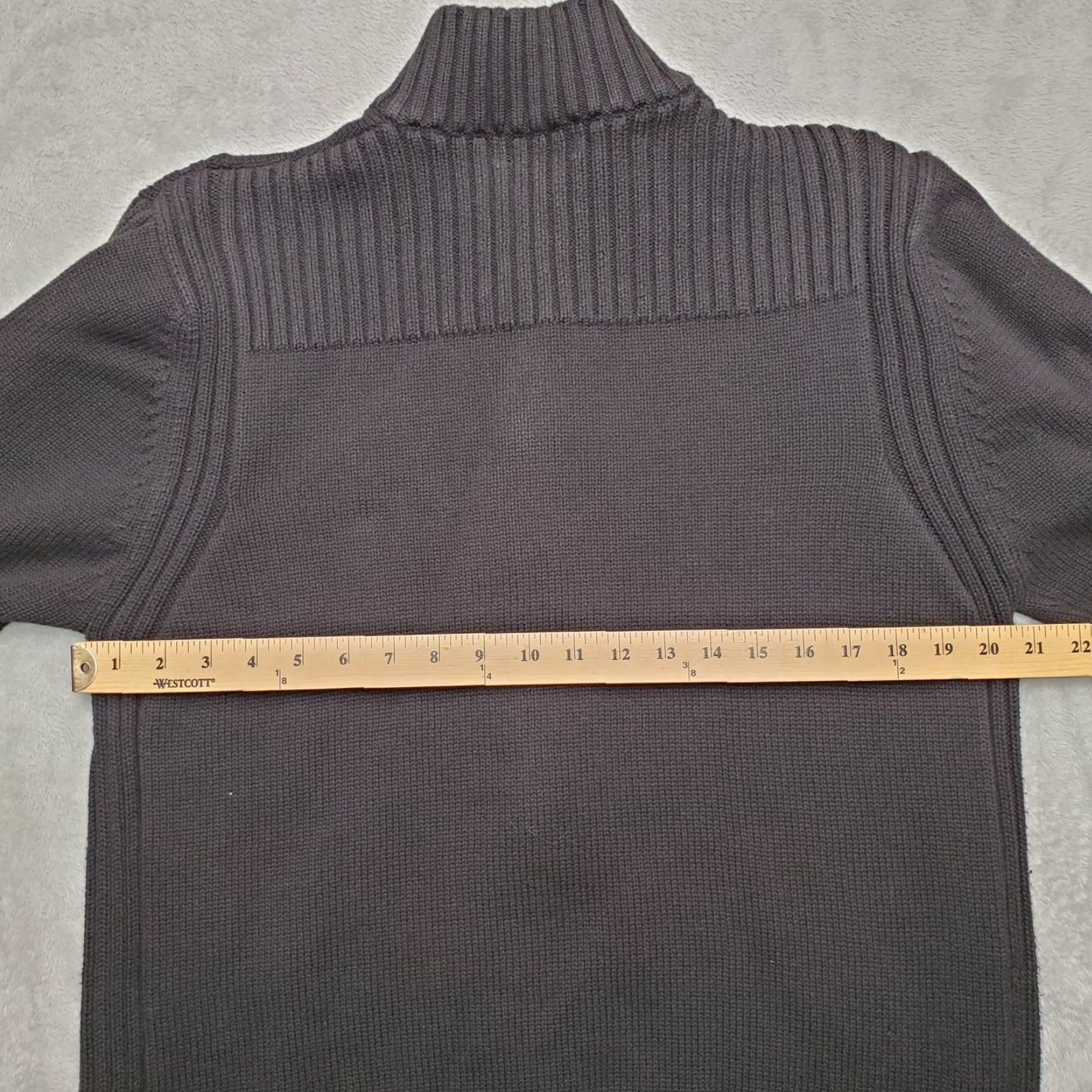 Eddie Bauer VINTAGE Eddie Bauer Sweater Mens L Black 100% Cotton Gull Zip Heavy Weight Ribbed Pullover Knit Casual Mens Size US L / EU 52-54 / 3 - 7 Thumbnail