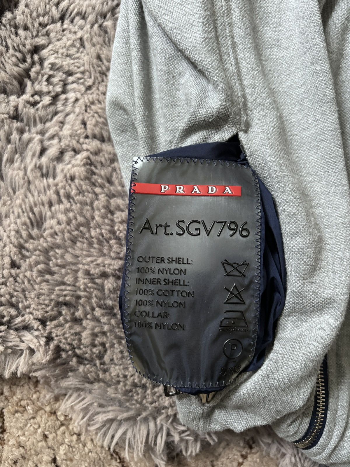 Prada × Vintage Prada jacket vintage red tab double side nylon blue bomvers Size US L / EU 52-54 / 3 - 13 Thumbnail
