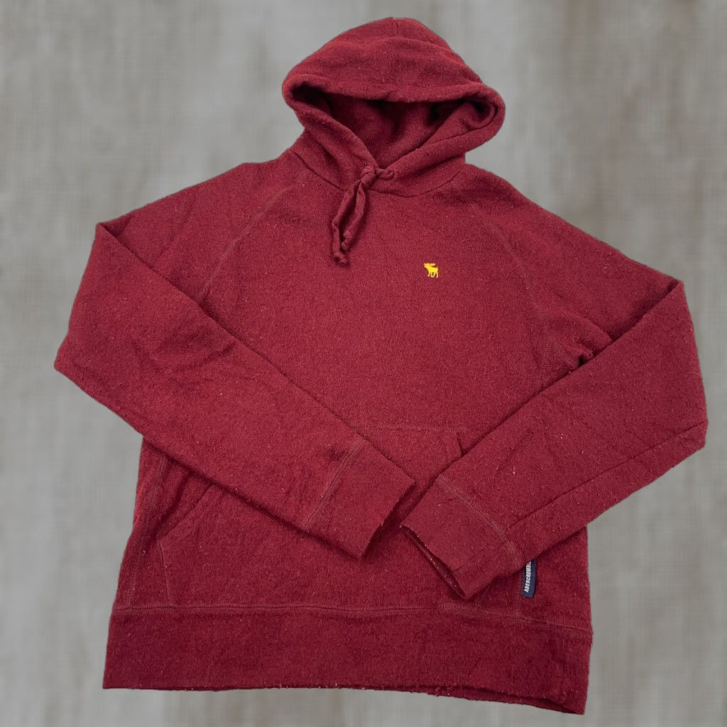 Abercrombie & Fitch VINTAGE Abercrombie & Fitch Hoodie Men S Pullover Red Wool Blend Embroidered Logo 90s Sports American Preppy Mens Size US S / EU 44-46 / 1 - 1 Thumbnail