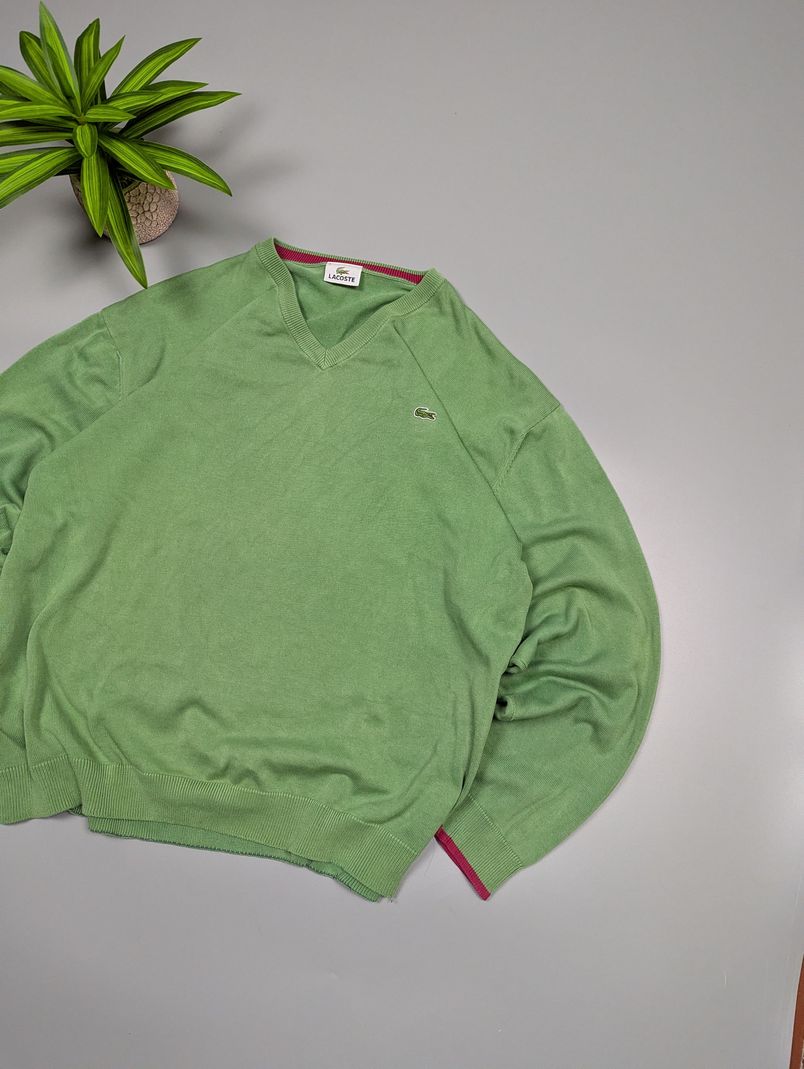 Lacoste Classic Lacoste Vintage Tennis Sweater Moss Green Size XXL / US 16-18 / IT 52-54 - 2 Thumbnail