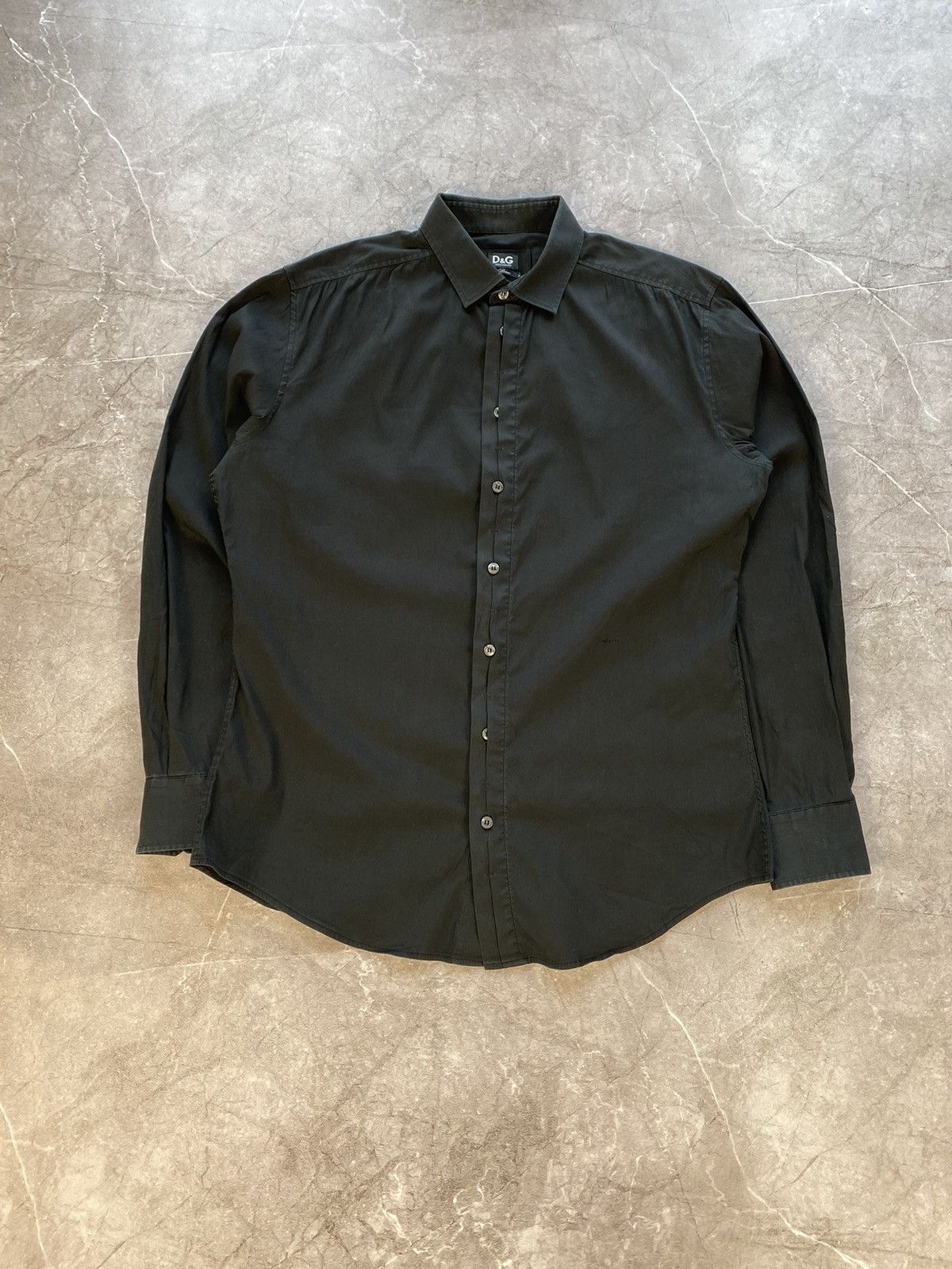 Dolce & Gabbana × Vintage Vintage Dolce & Gabbana D&G Slim Black Shirt Button Up Mini Size US L / EU 52-54 / 3 - 2 Thumbnail