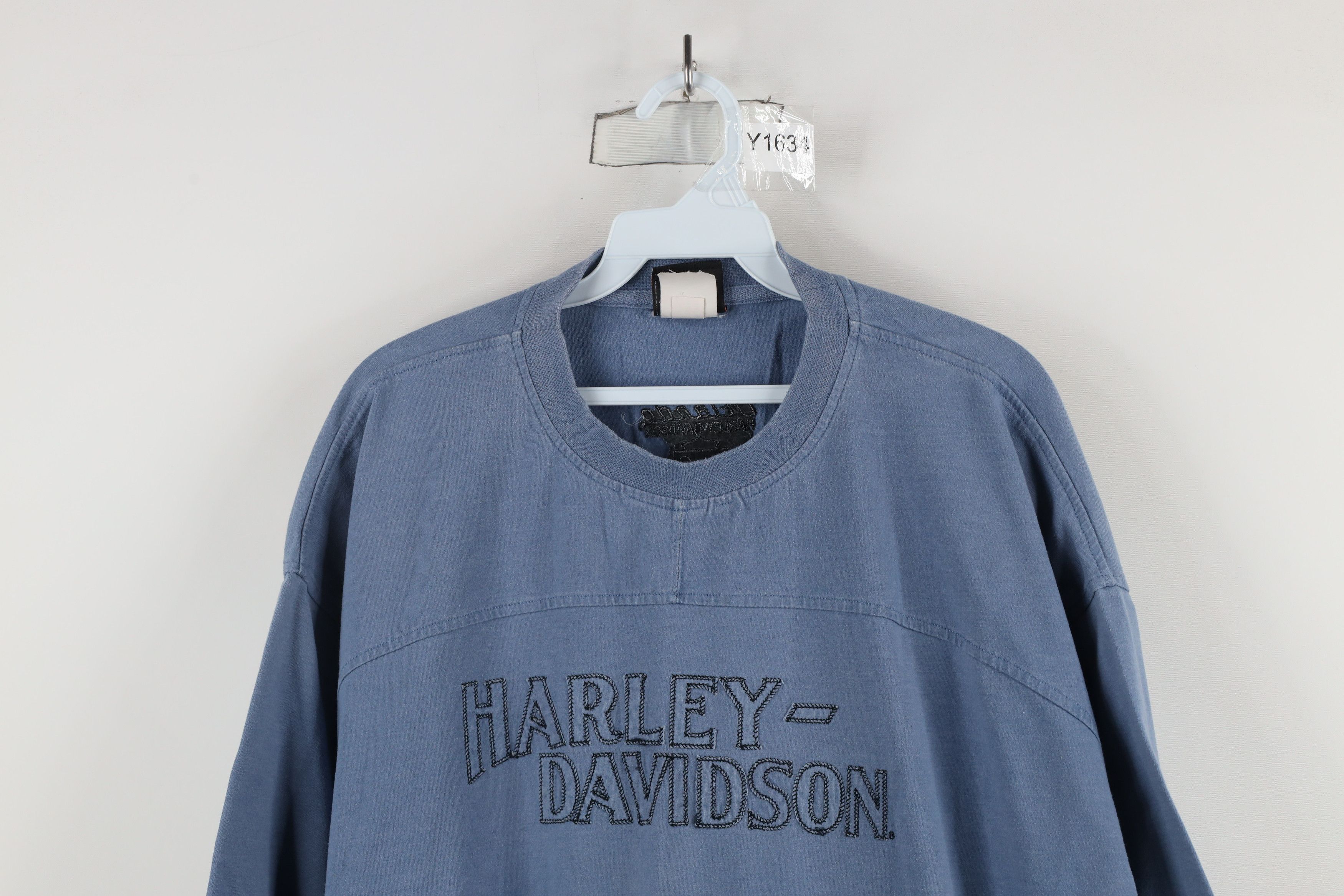 Harley Davidson × Vintage Vintage Harley Davidson Out Orlando Florida T-Shirt Blue Size US XXL / EU 58 / 5 - 2 Thumbnail