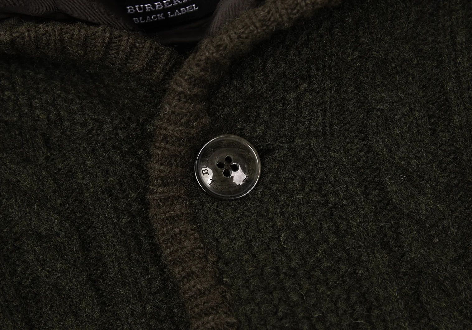 Burberry Quilted Lined Hooded Cable Knit Jacket in Khaki Brown Size US M / EU 48-50 / 2 - 5 Thumbnail