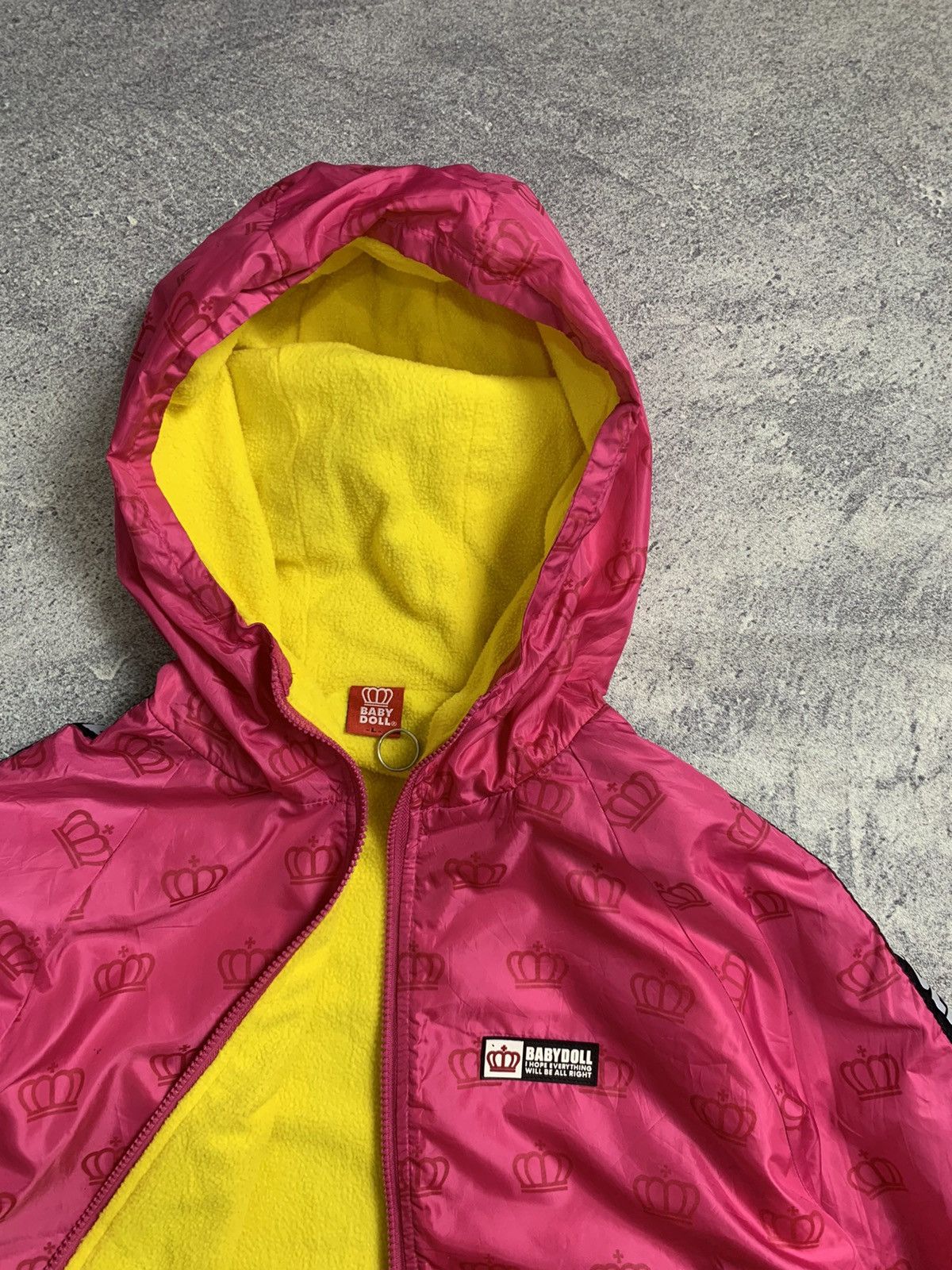 Japanese Brand × Vintage Vintage Spillout Fullprint 'Baby Doll' Windbreaker Jacket Size US L / EU 52-54 / 3 - 3 Thumbnail