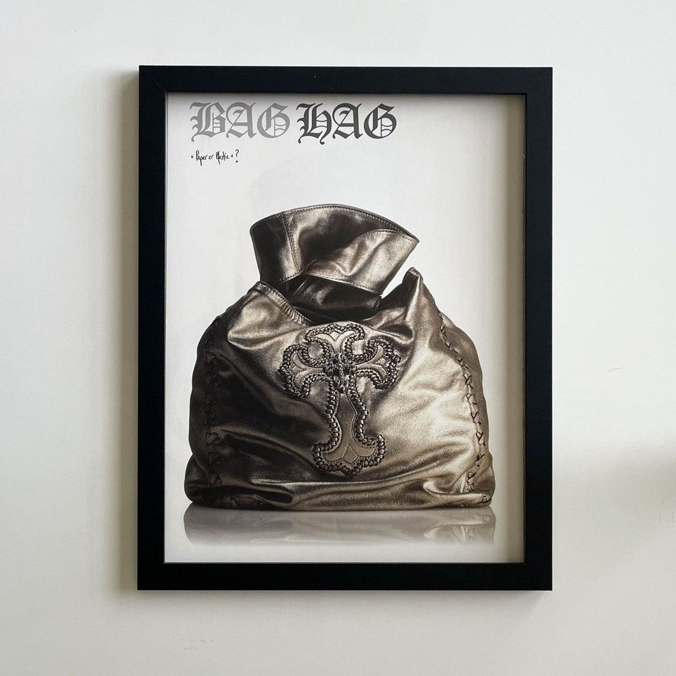 Chrome Hearts × Vintage Chrome Hearts handbag photo Poster framed 9x11 Size ONE SIZE - 1 Thumbnail