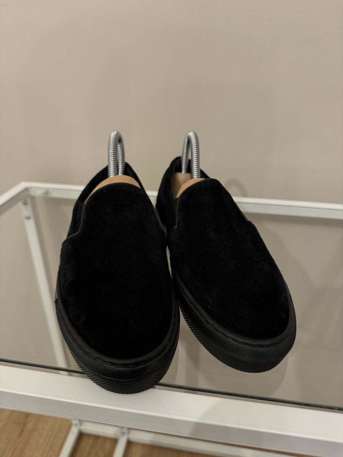 Designer × Moncler Moncler suede leather slip on sneakers never worn shoes Size US 5 / IT 35 - 3 Thumbnail