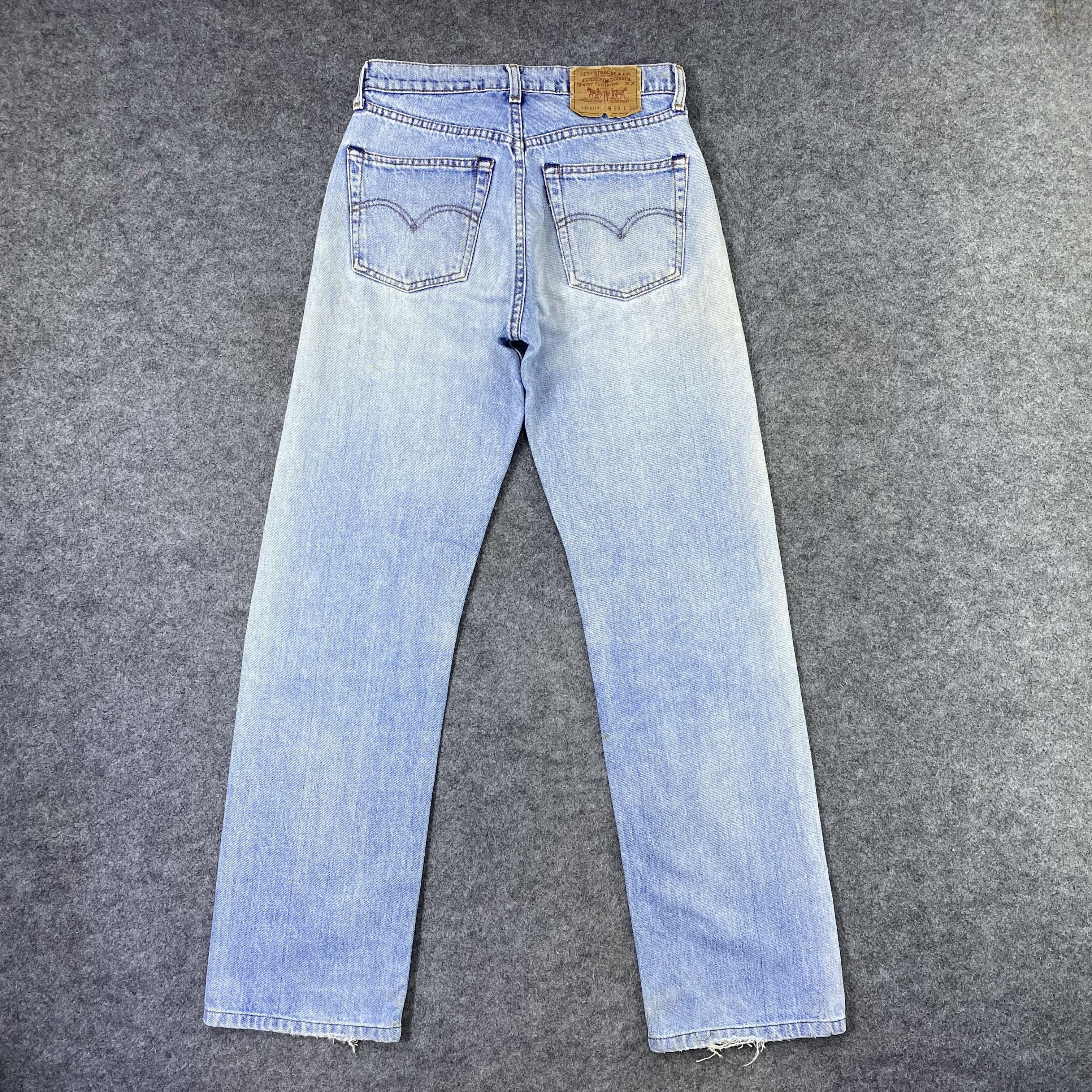 Jean × Levi's × Vintage Vintage Levis 509-0217 Distressed Bue Wash Jeans-J1186 Size US 29 - 3 Thumbnail
