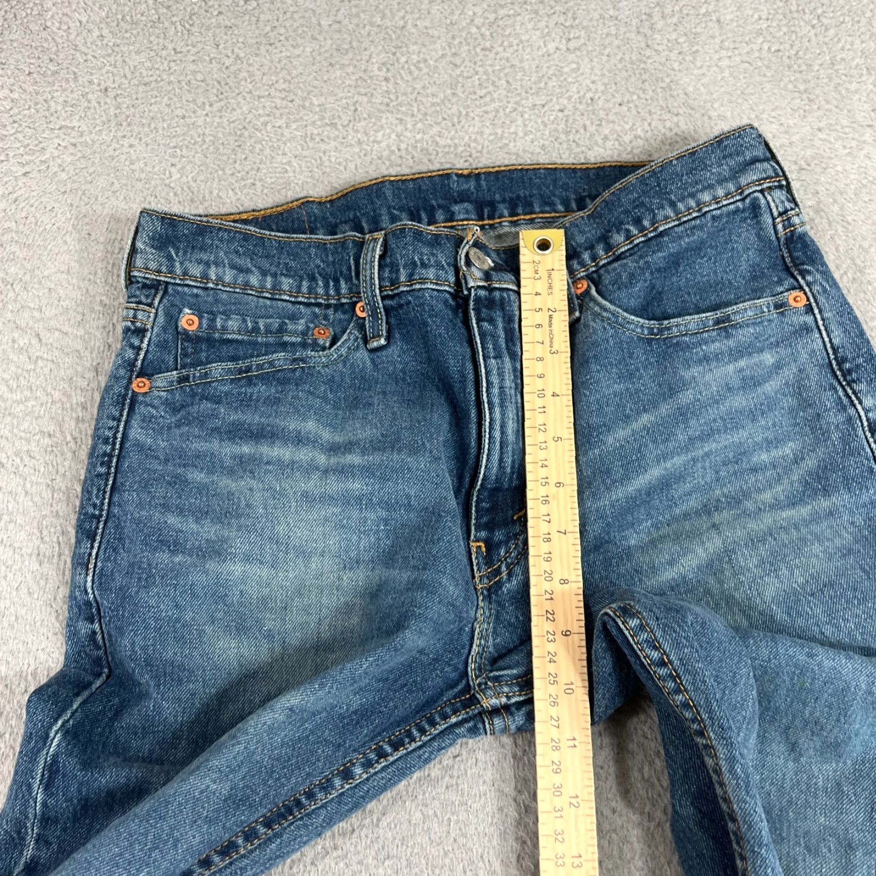 Levi's Levi's 513 Jeans Slim Straight Denim 31x30 Blue Dark Wash Stretch Mens Straight Leg Regular Vintage No Size US 31 - 4 Thumbnail