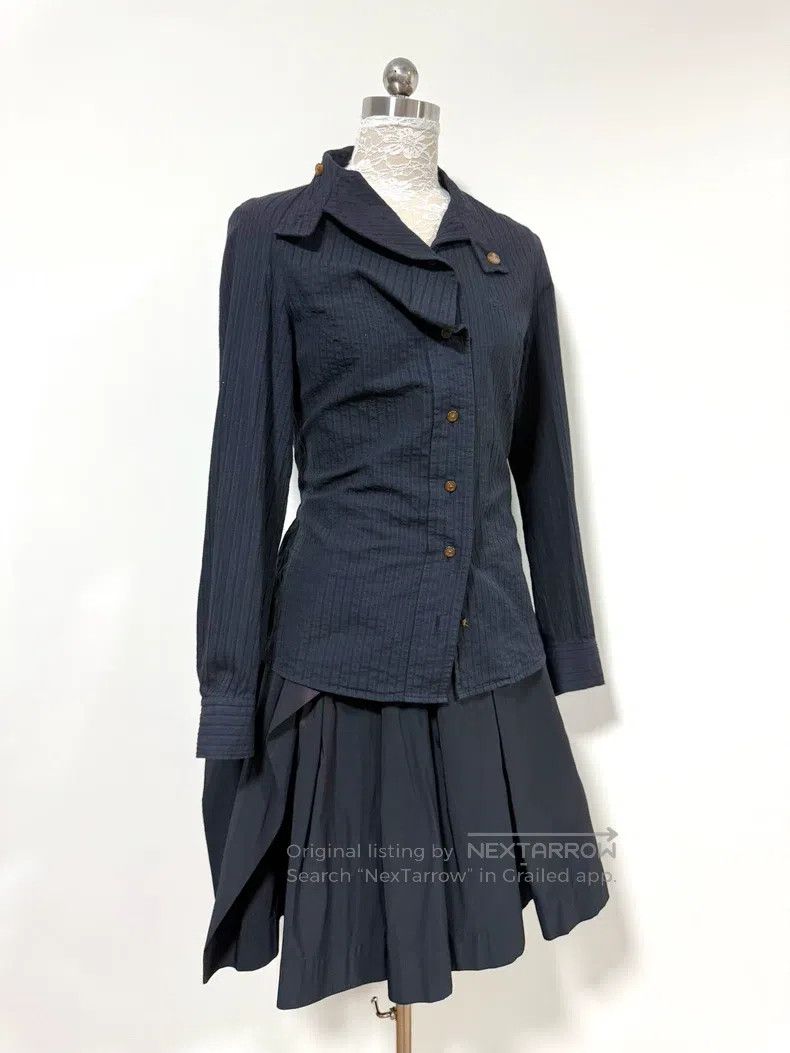 Vivienne Westwood Vivienne Westwood Black three-dimensional striped long-sle Size L / US 10 / IT 46 - 4 Thumbnail