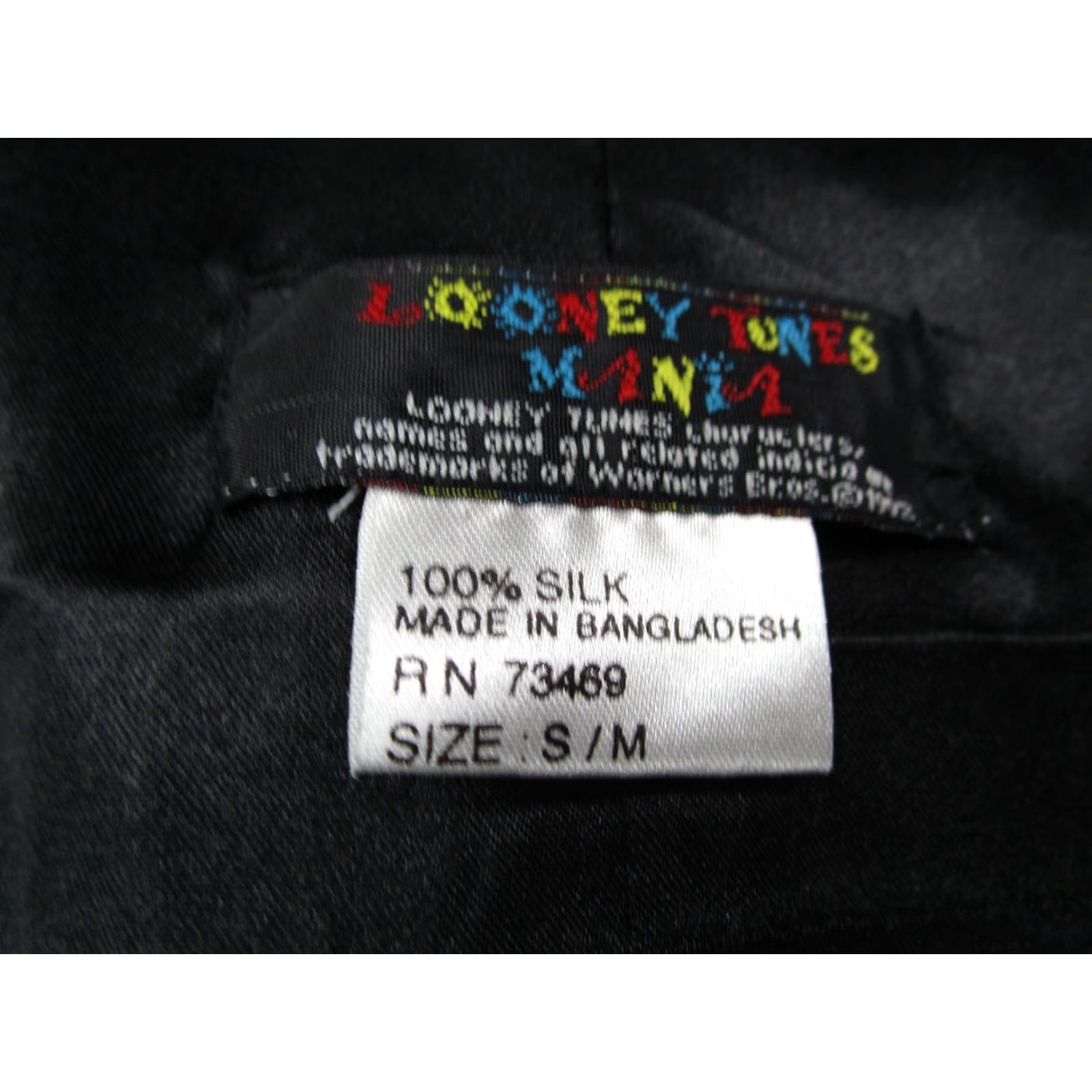 Vintage VINTAGE Looney Tunes Men’s Silk Vest Small Black Cartoon 90s Retro Steampunk Size US S / EU 44-46 / 1 - 3 Thumbnail