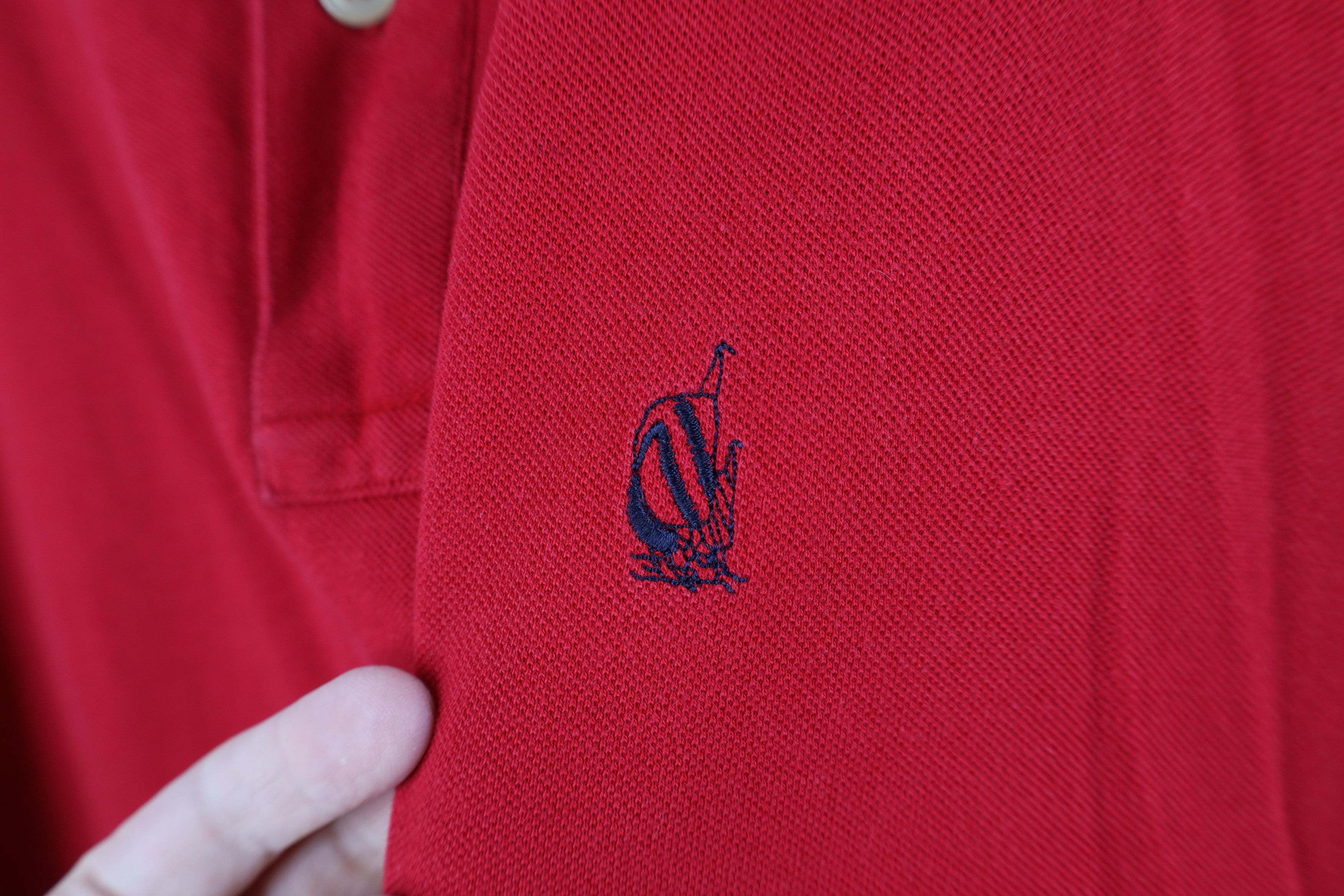 Nautica Vintage 90s Nautica Knit Collared Golf Polo Shirt Red Size US L / EU 52-54 / 3 - 4 Thumbnail