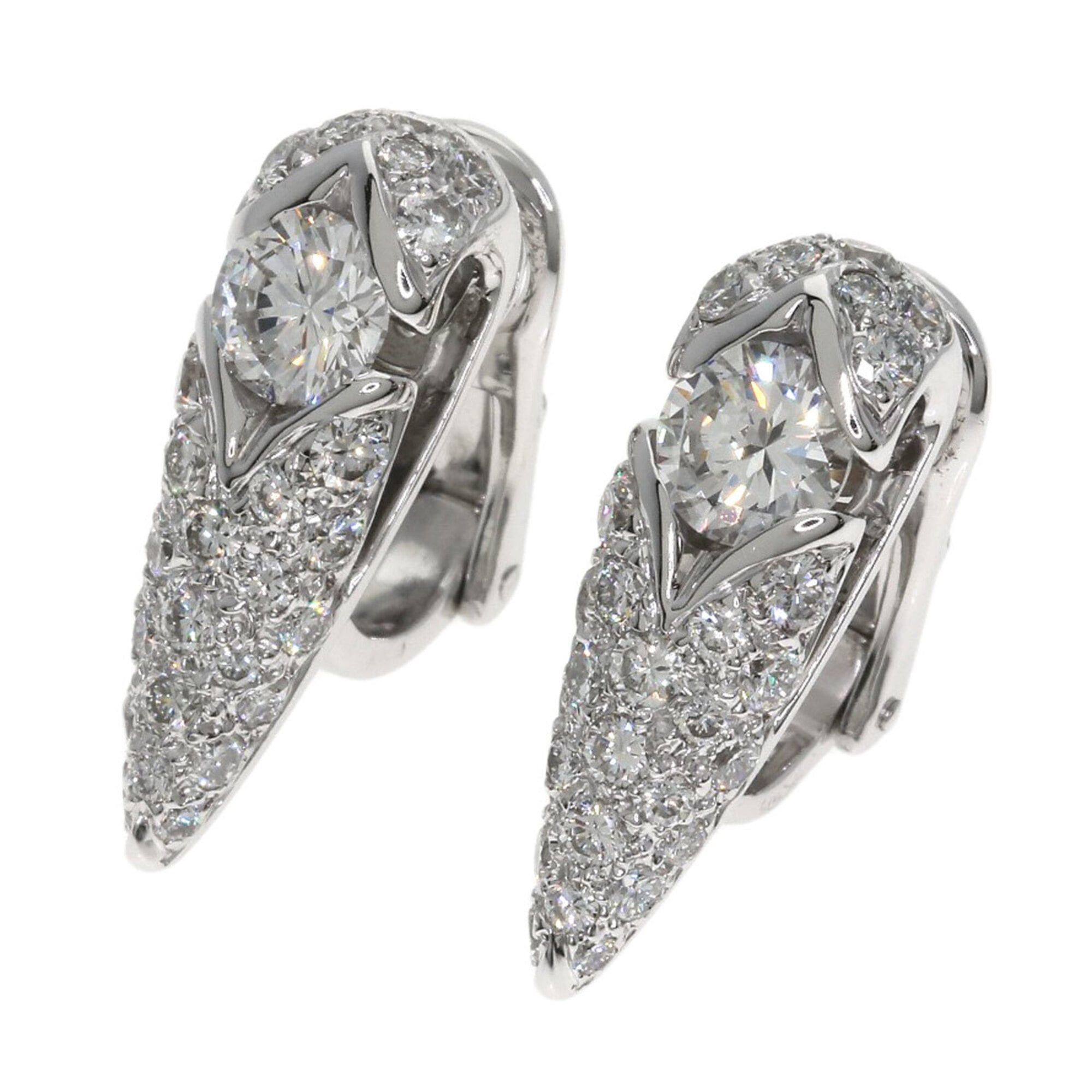Bvlgari Bulgari Diamond Earrings, 18K White Gold, Women's, BVLGARI Size ONE SIZE - 1 Thumbnail