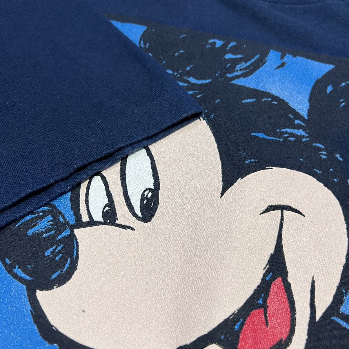 Disney × Mickey Mouse × Vintage Vintage 90s Mickey Mouse Disney Big Face Graphic Tee USA Size US XL / EU 56 / 4 - 4 Thumbnail